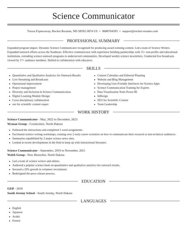 Elegant resume template