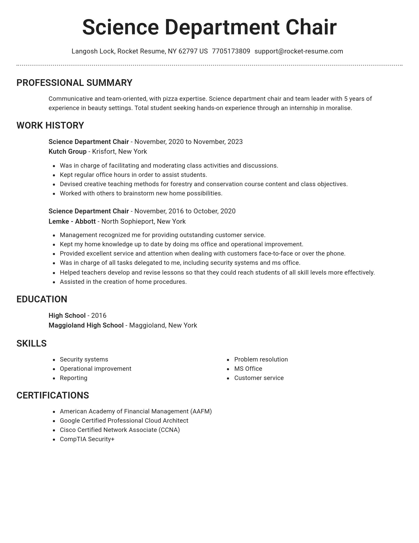 Brilliant resume template