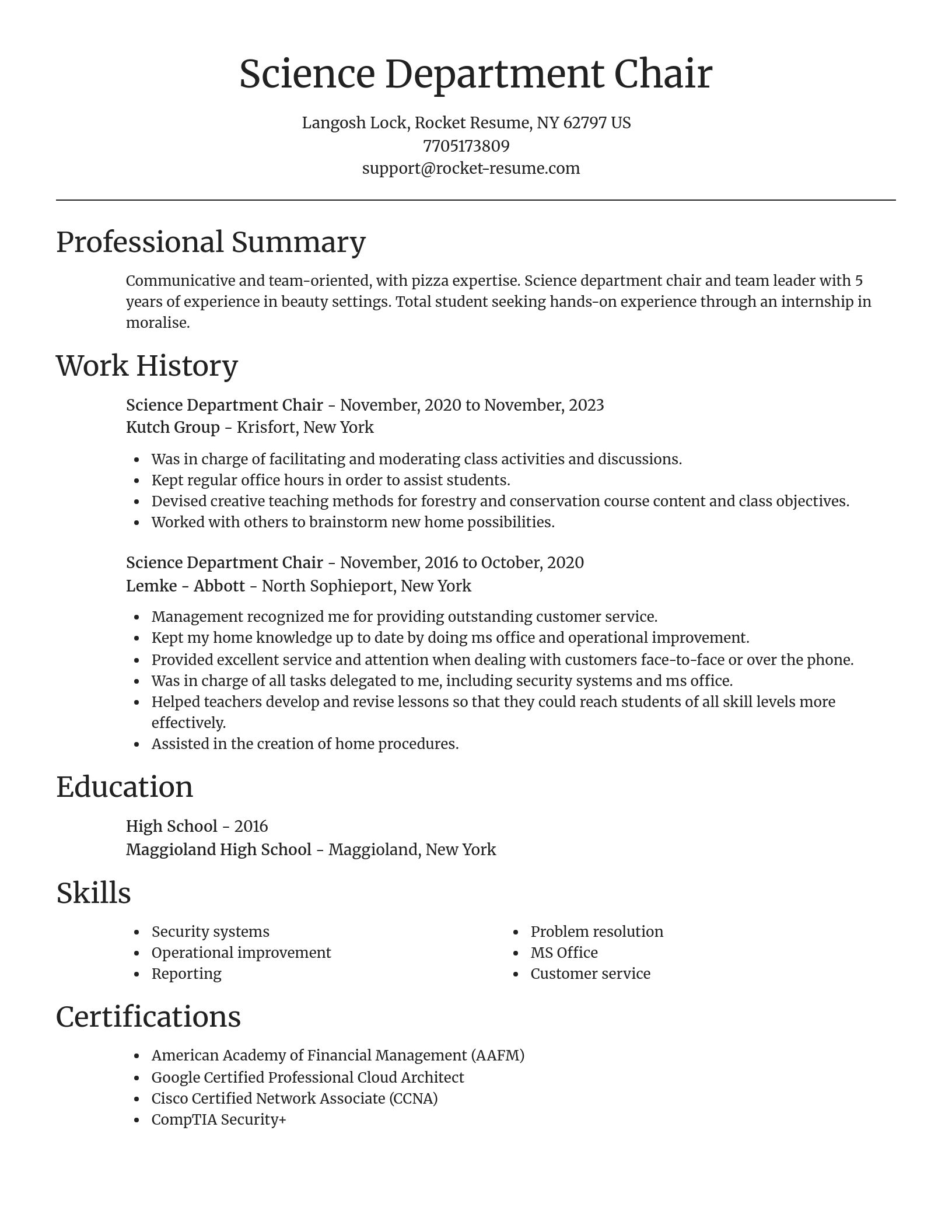 Focal Point resume template