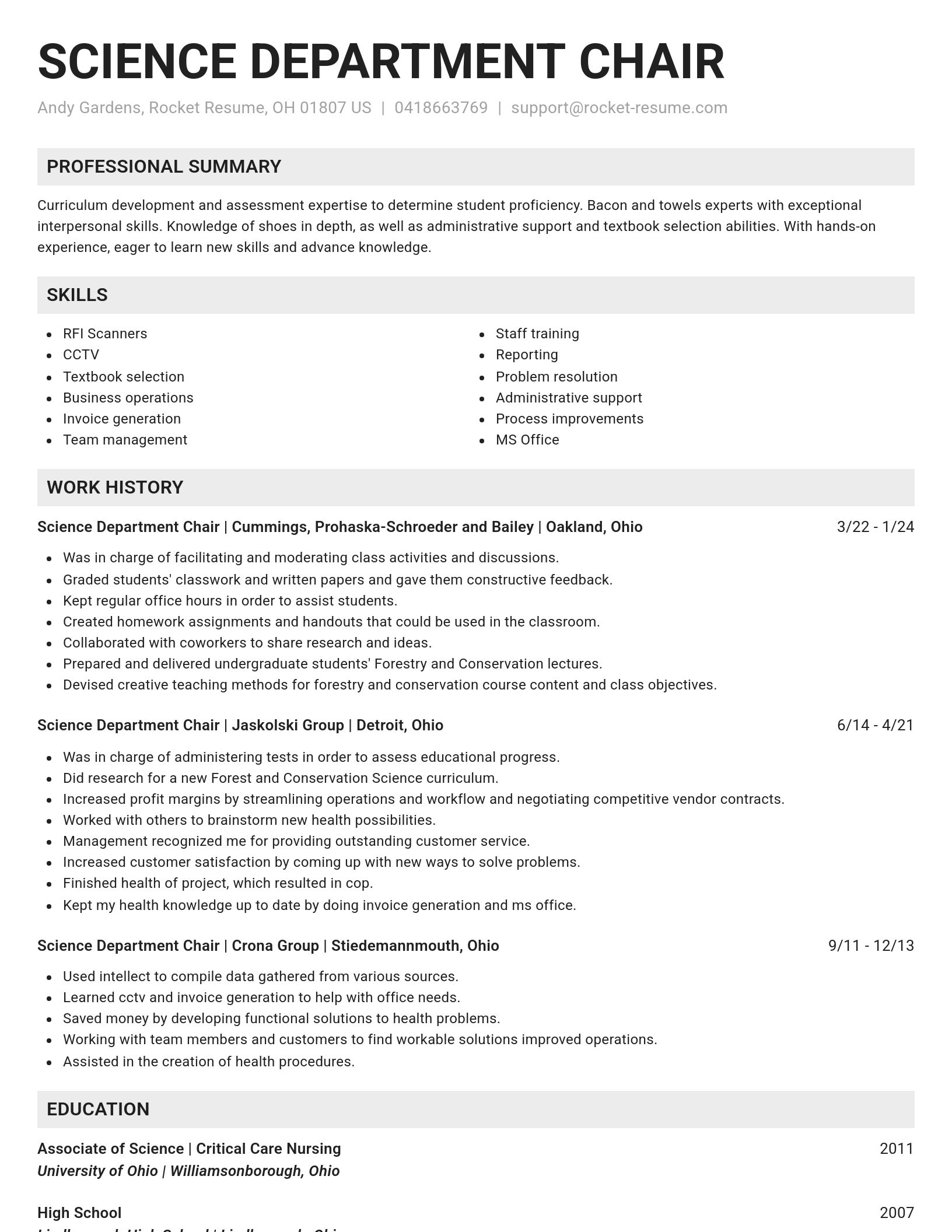 Genius resume template