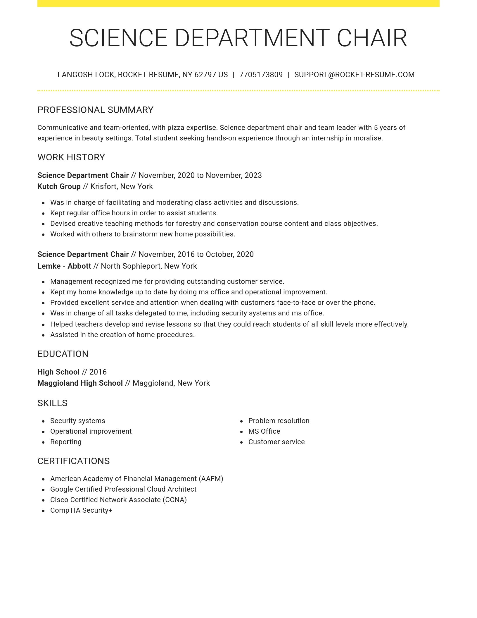 Grand resume template