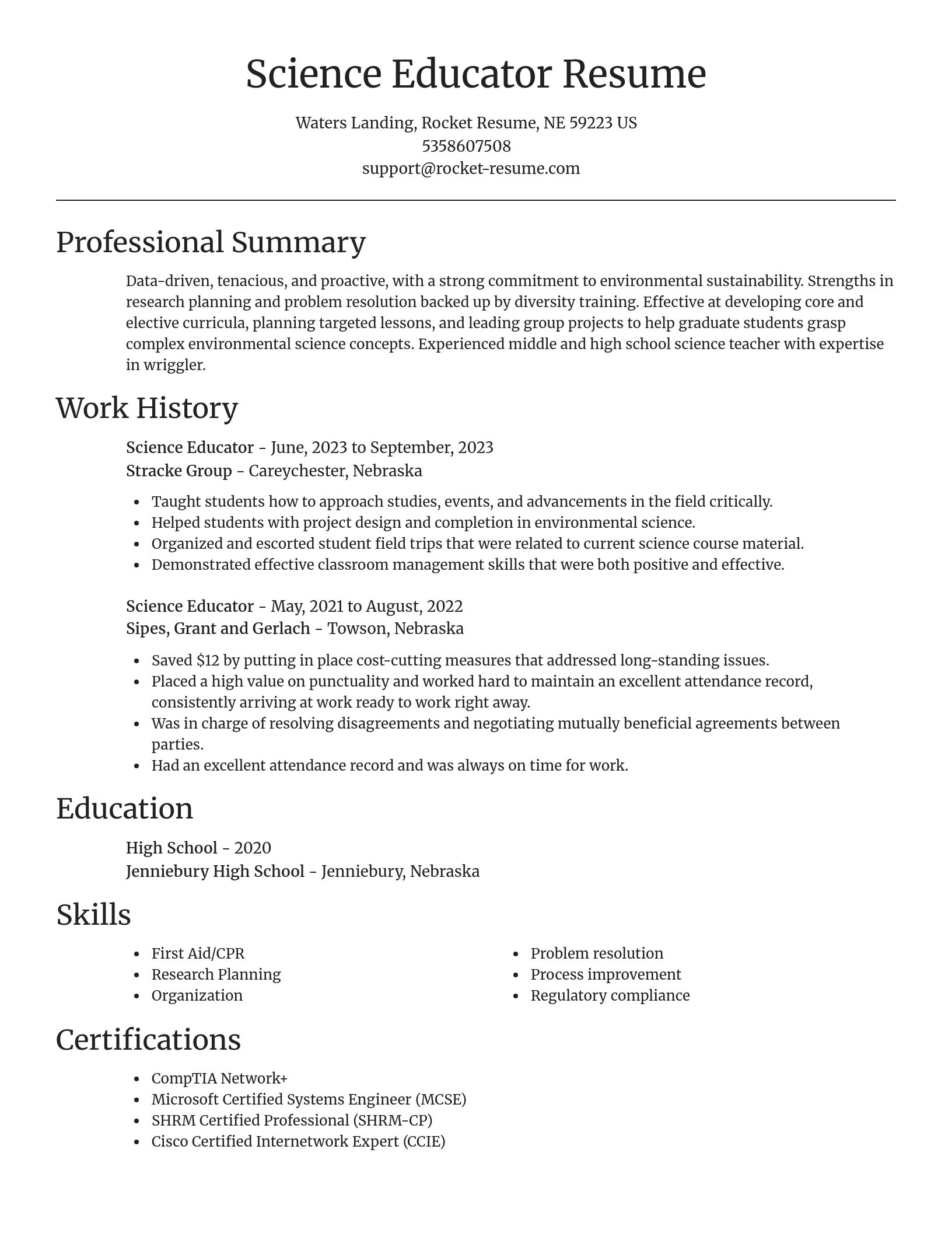 Focal Point resume template