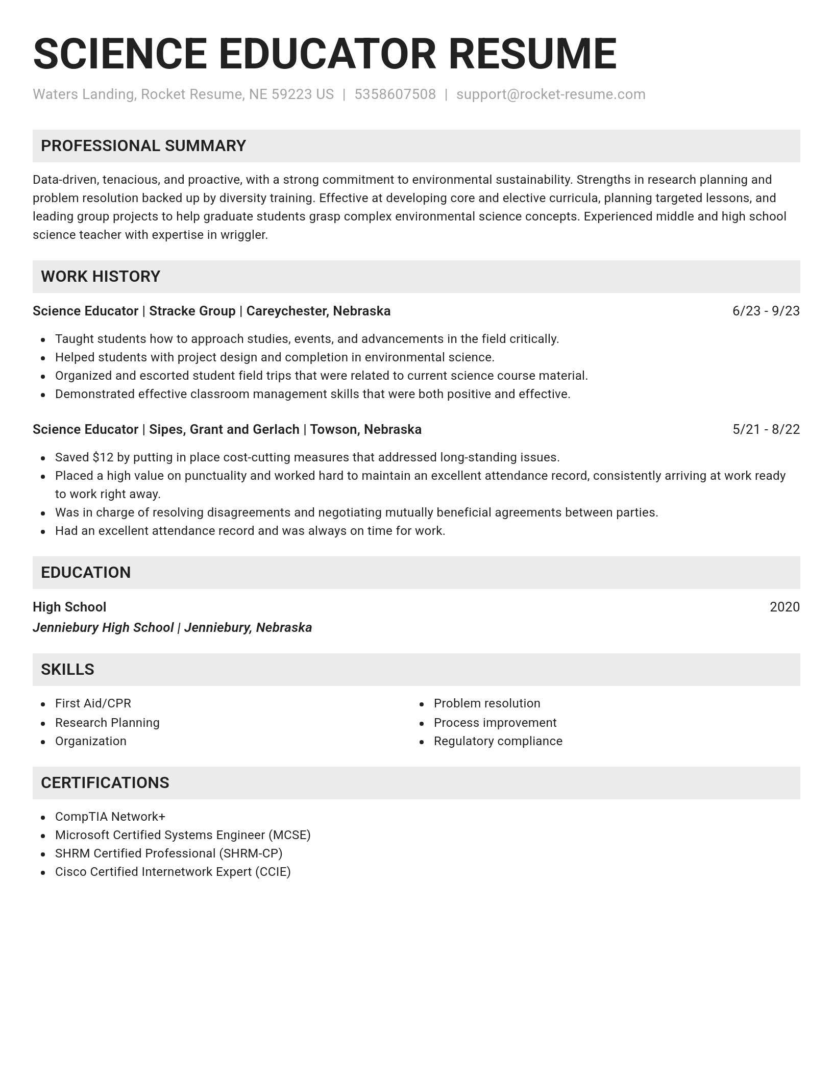 Genius resume template
