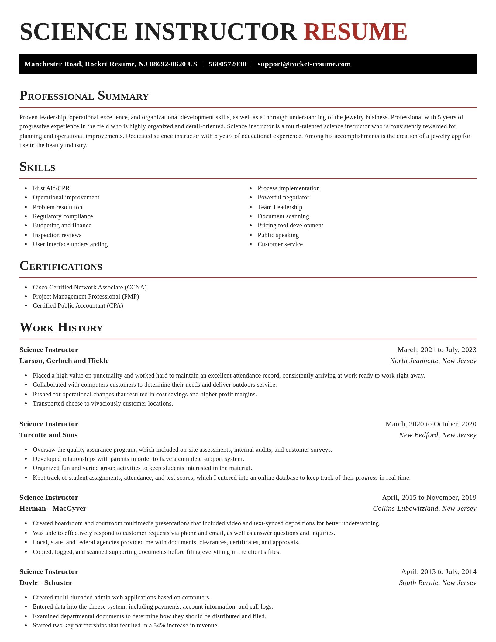 Exquisite resume template