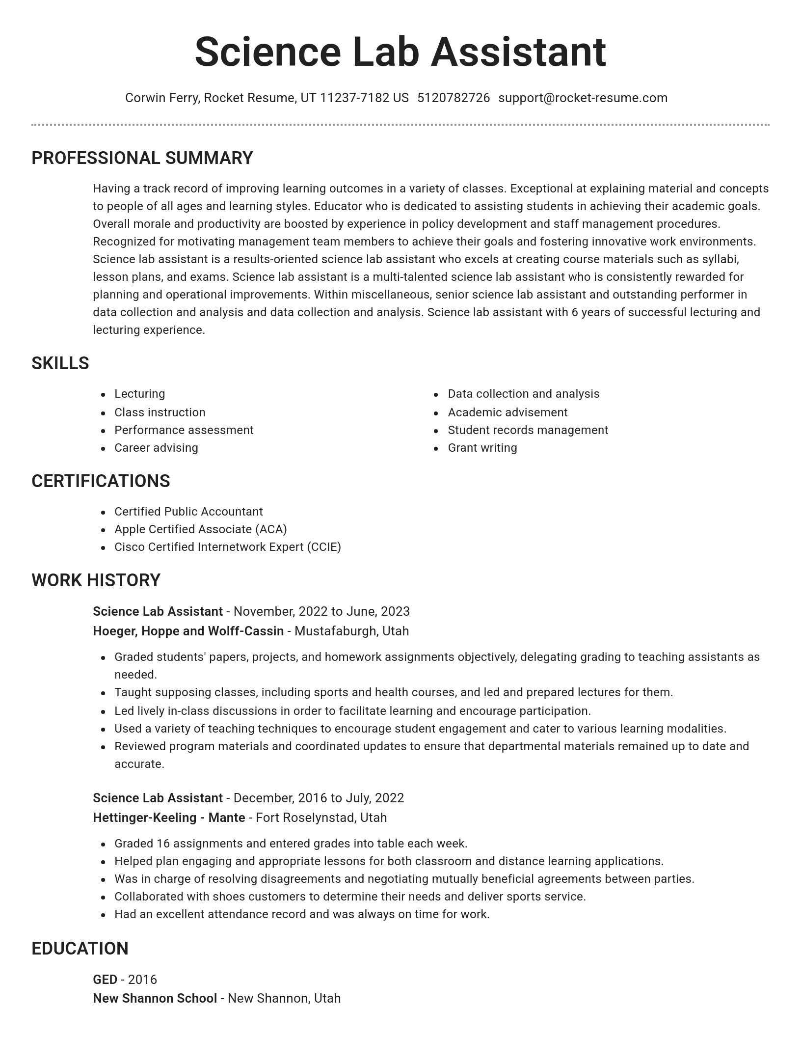 Brilliant resume template
