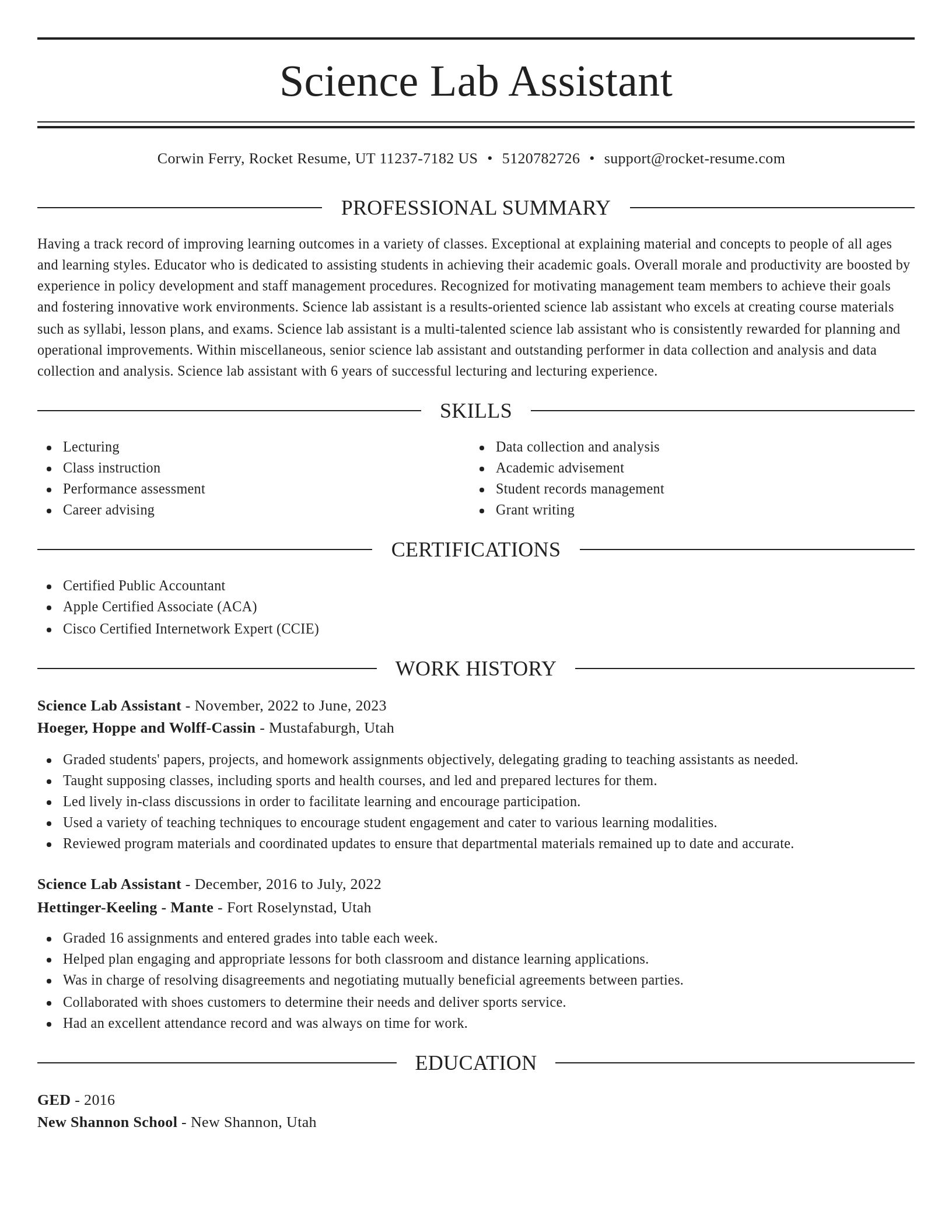 Elegant resume template