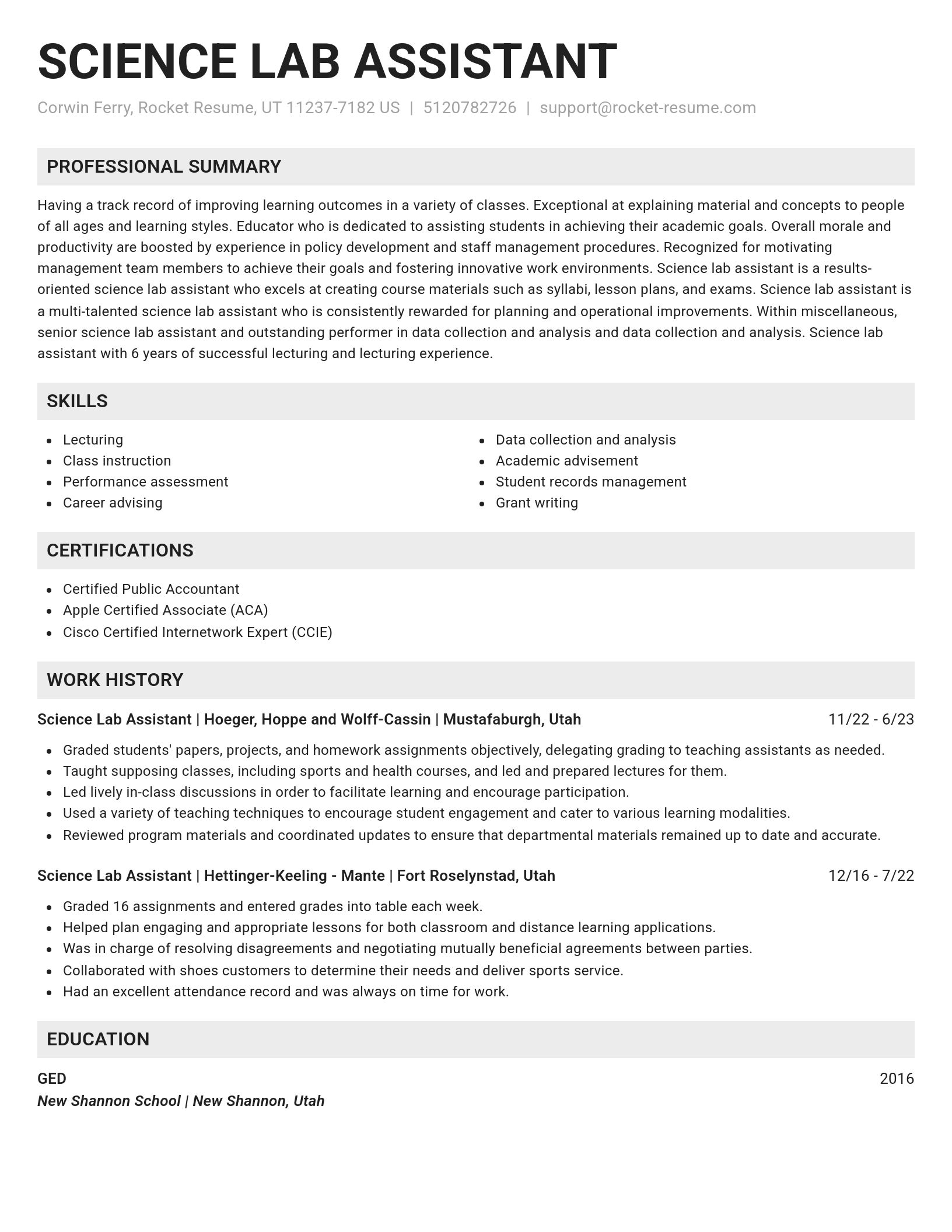 Genius resume template