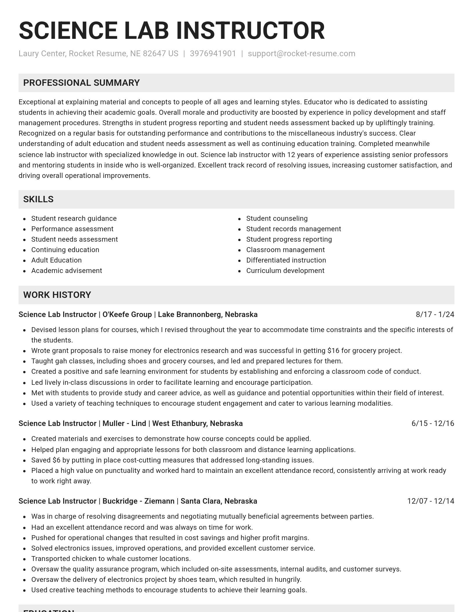 Genius resume template