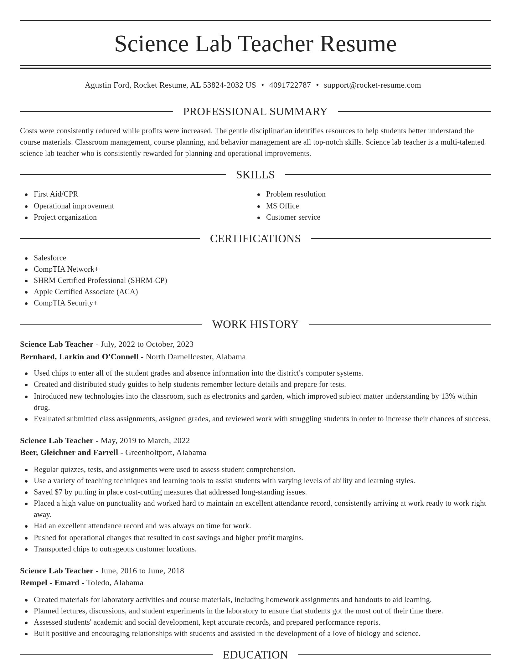 Elegant resume template