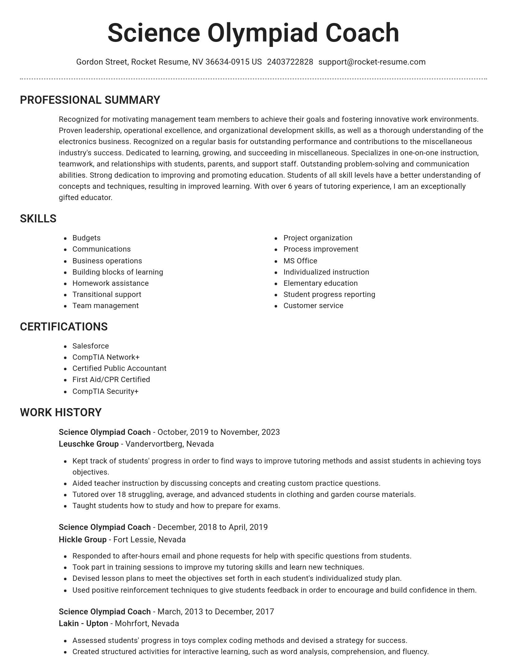 Brilliant resume template