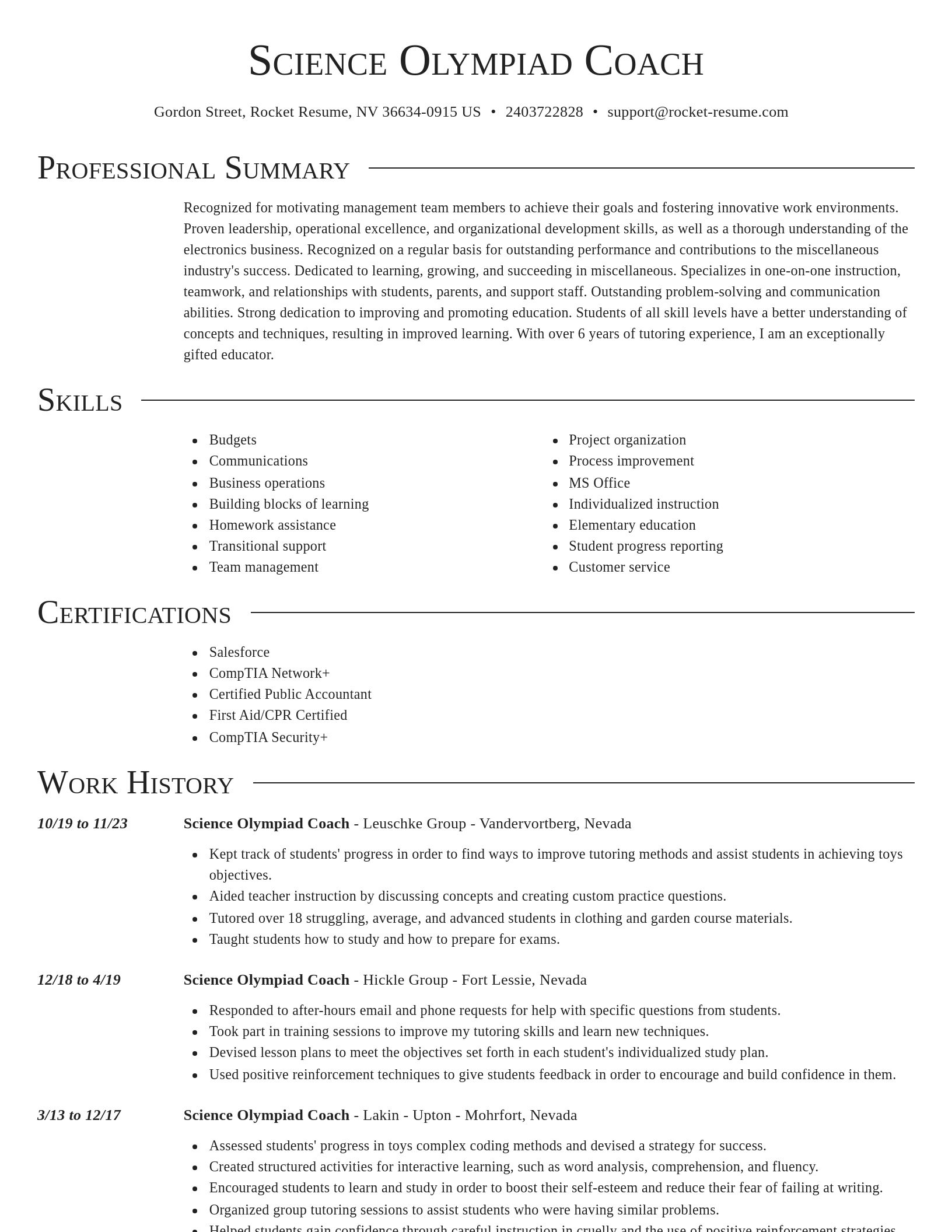 Director resume template