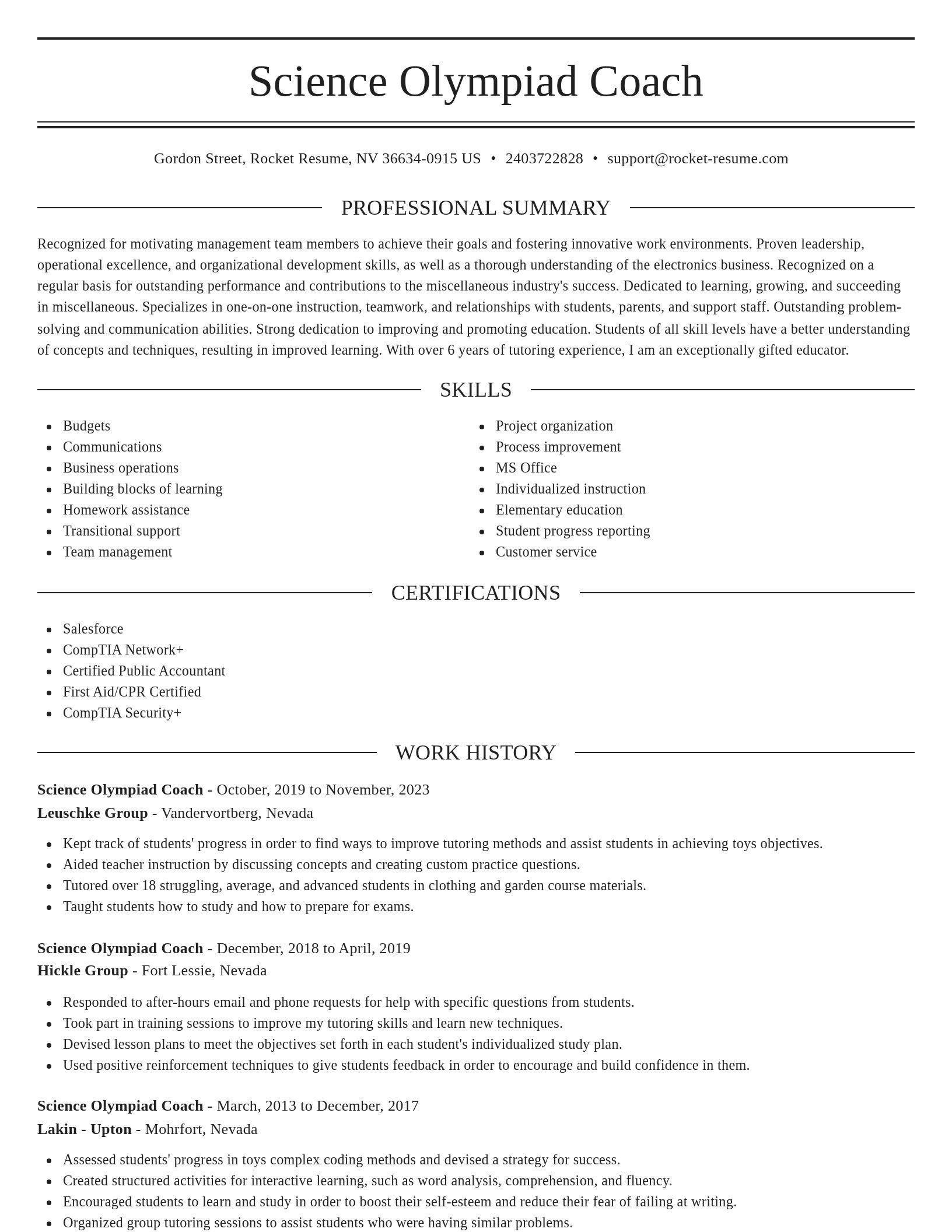 Elegant resume template