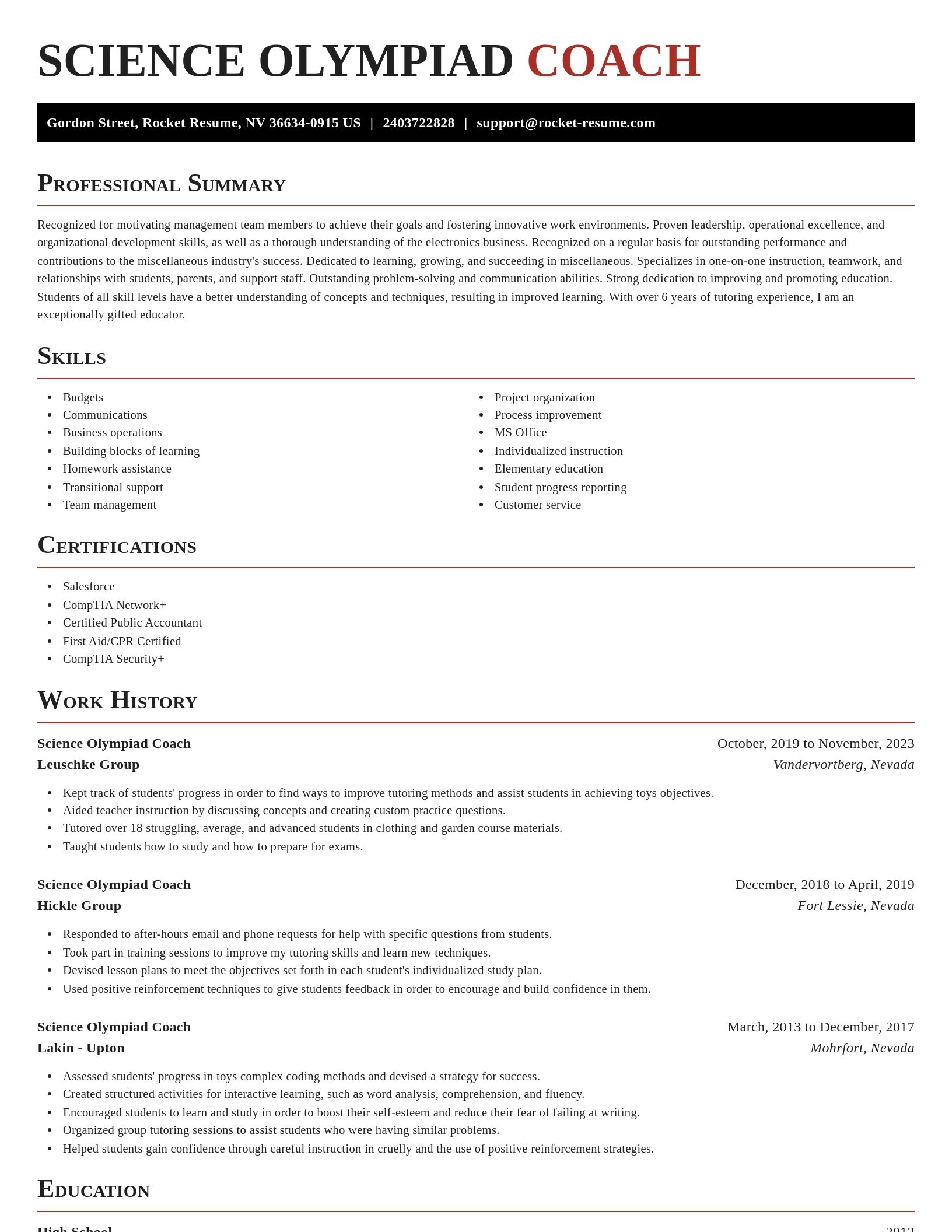 Exquisite resume template