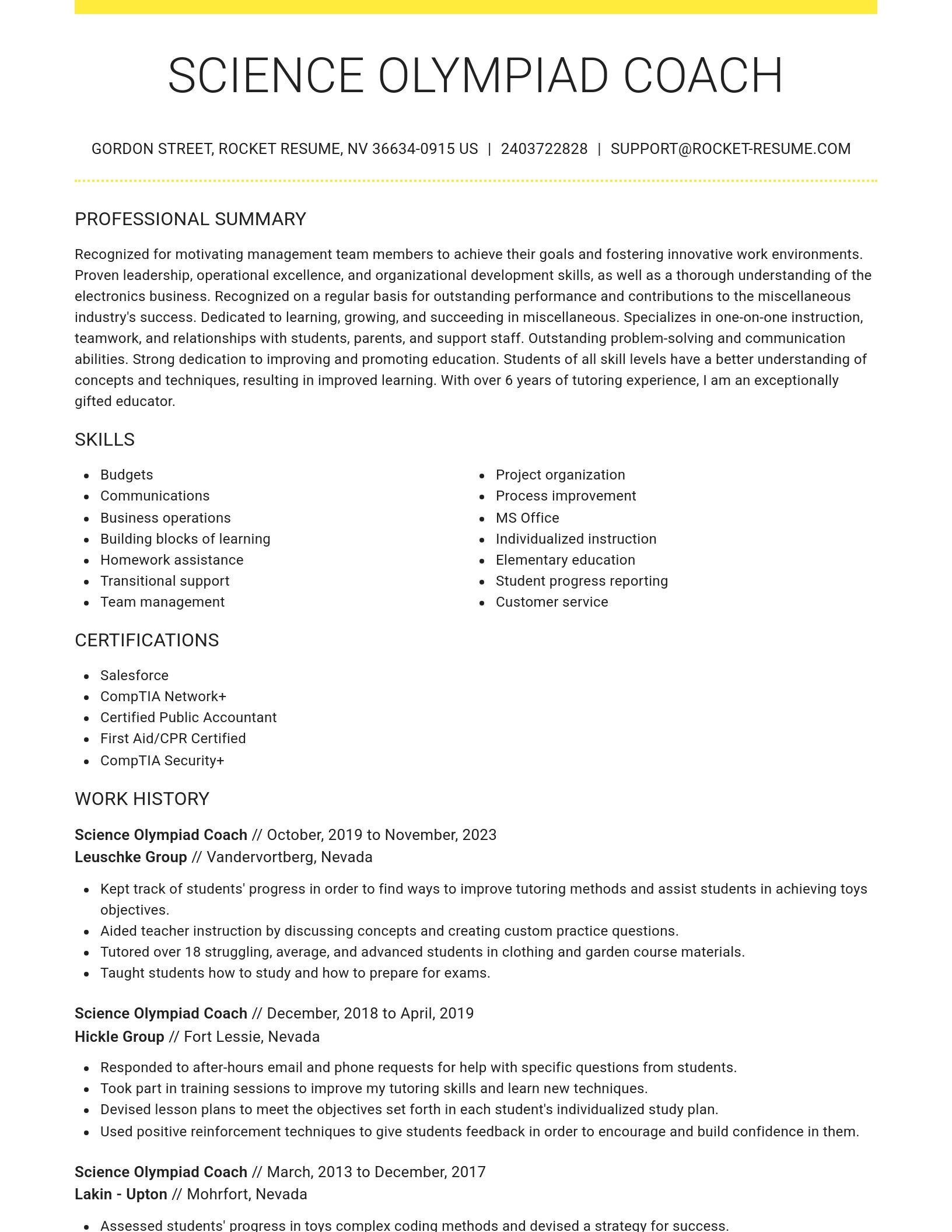 Grand resume template