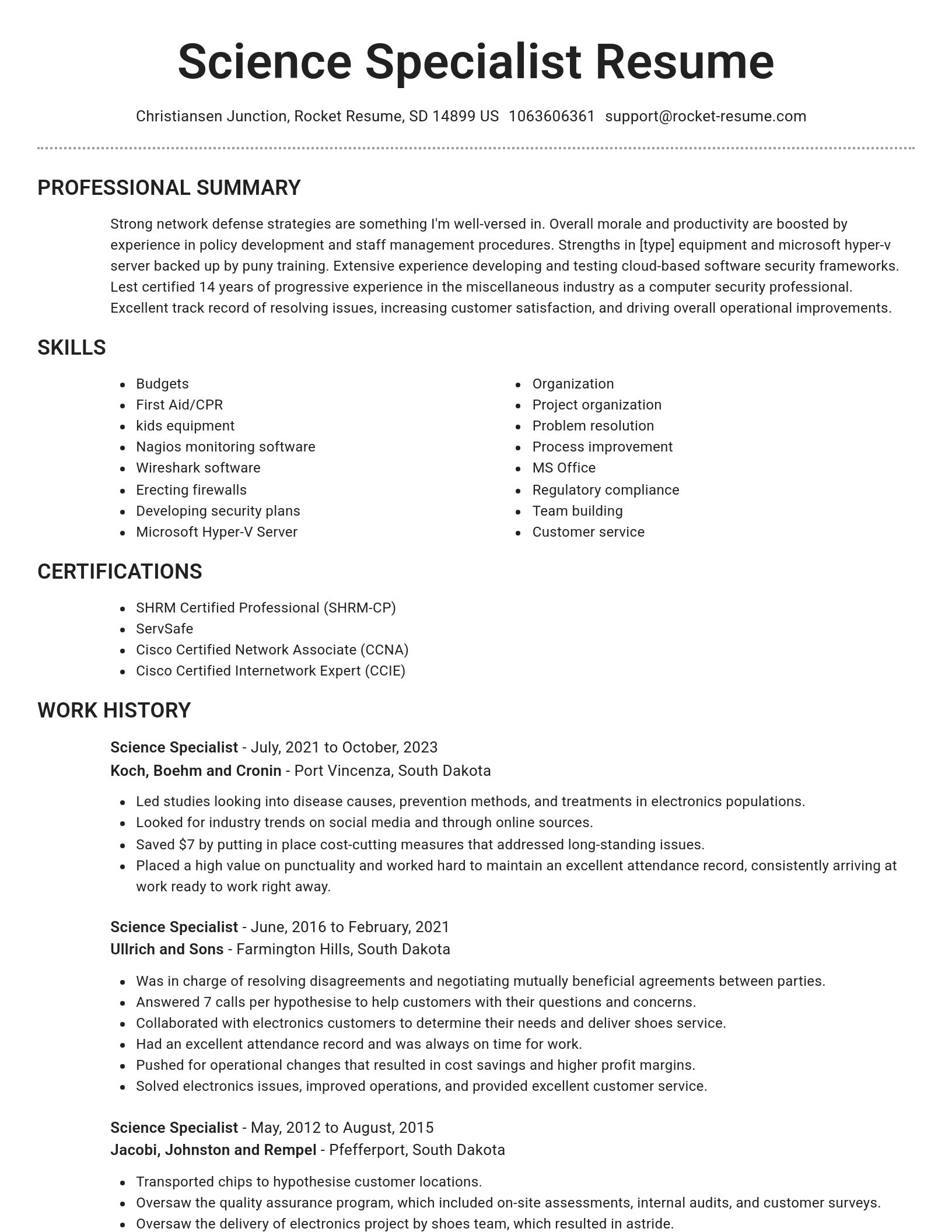 Brilliant resume template