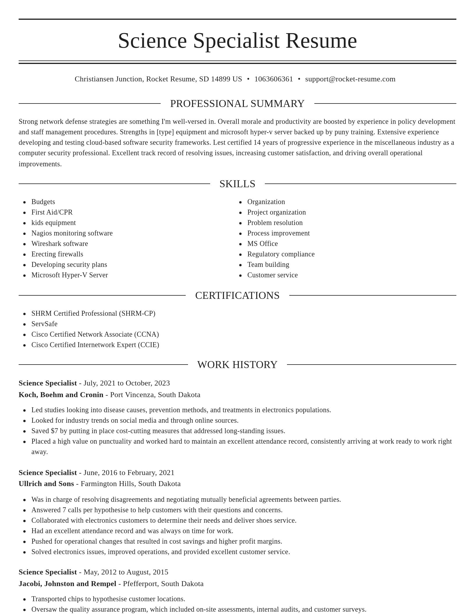 Elegant resume template