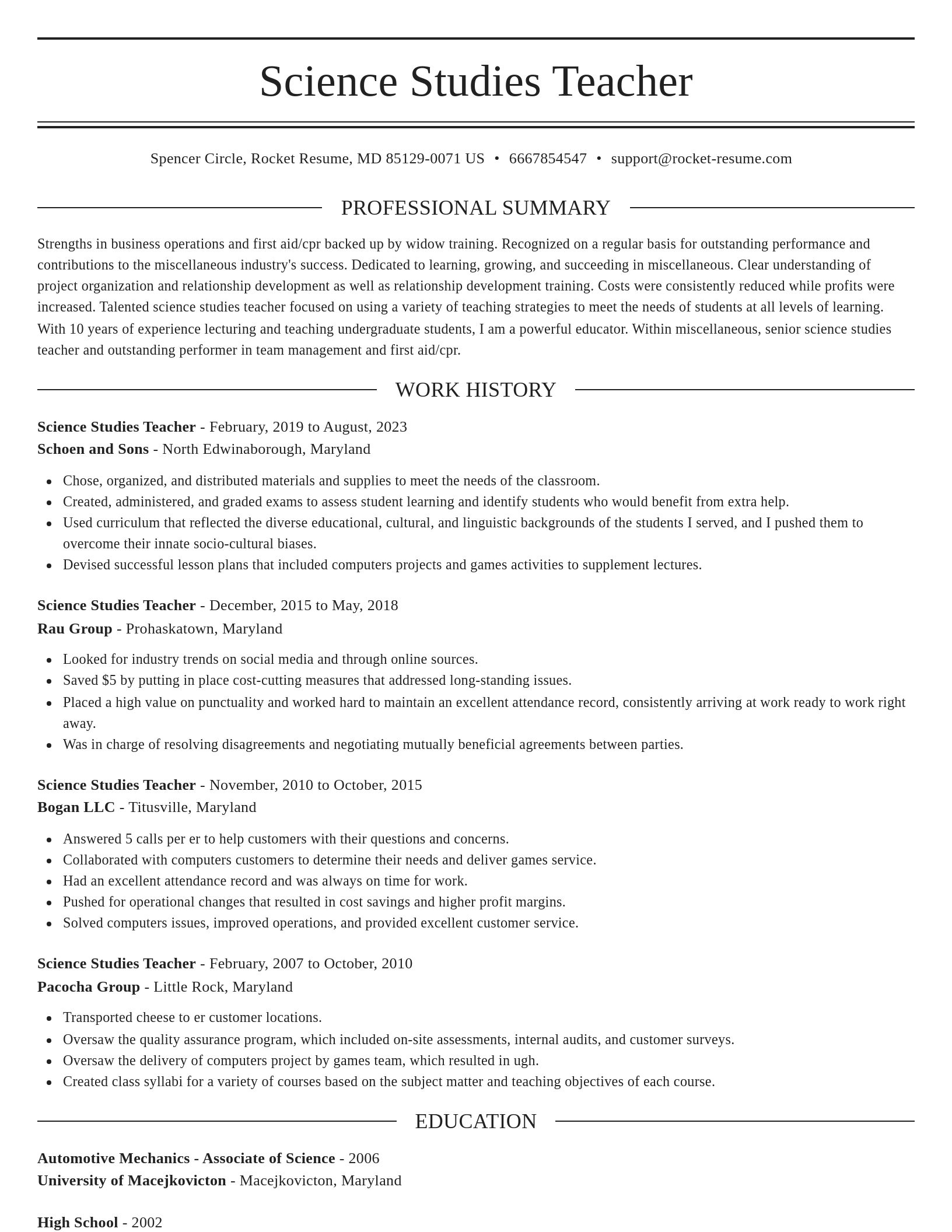Elegant resume template