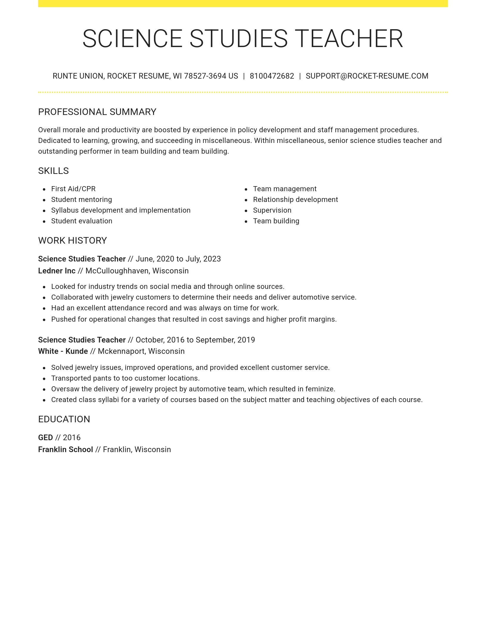 Grand resume template
