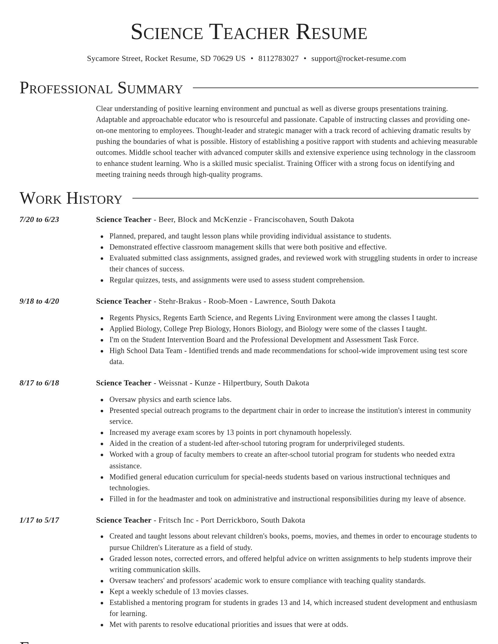 Director resume template