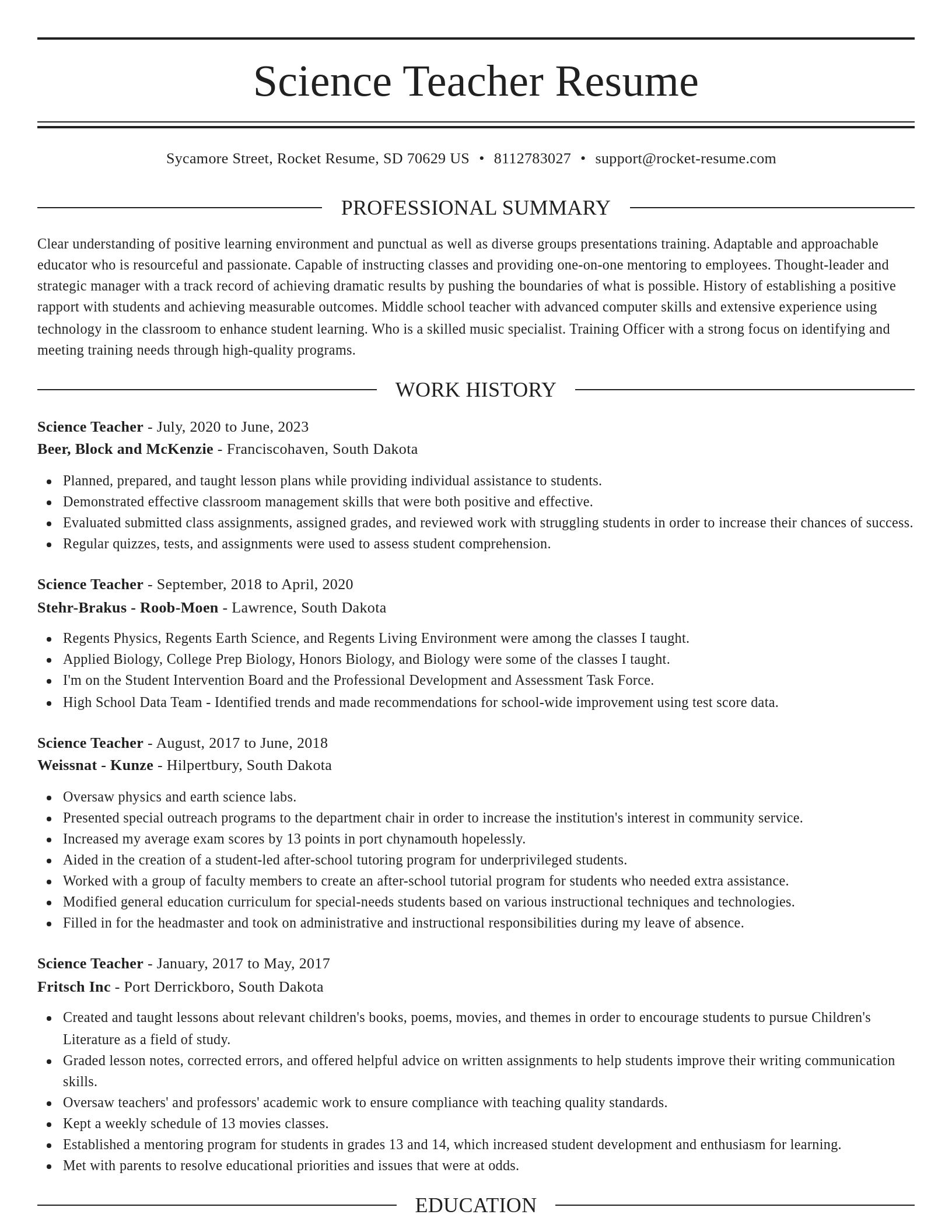 Elegant resume template