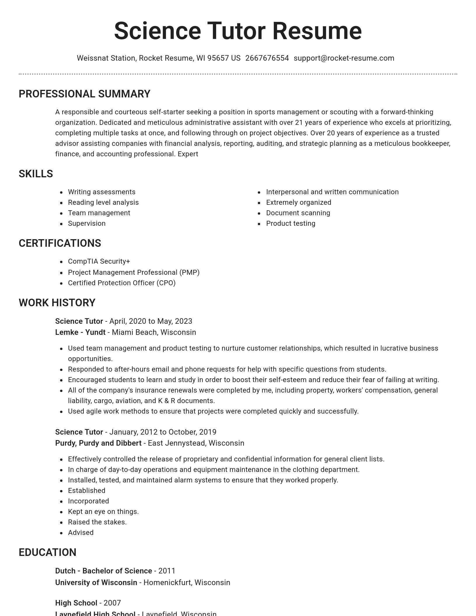 Brilliant resume template