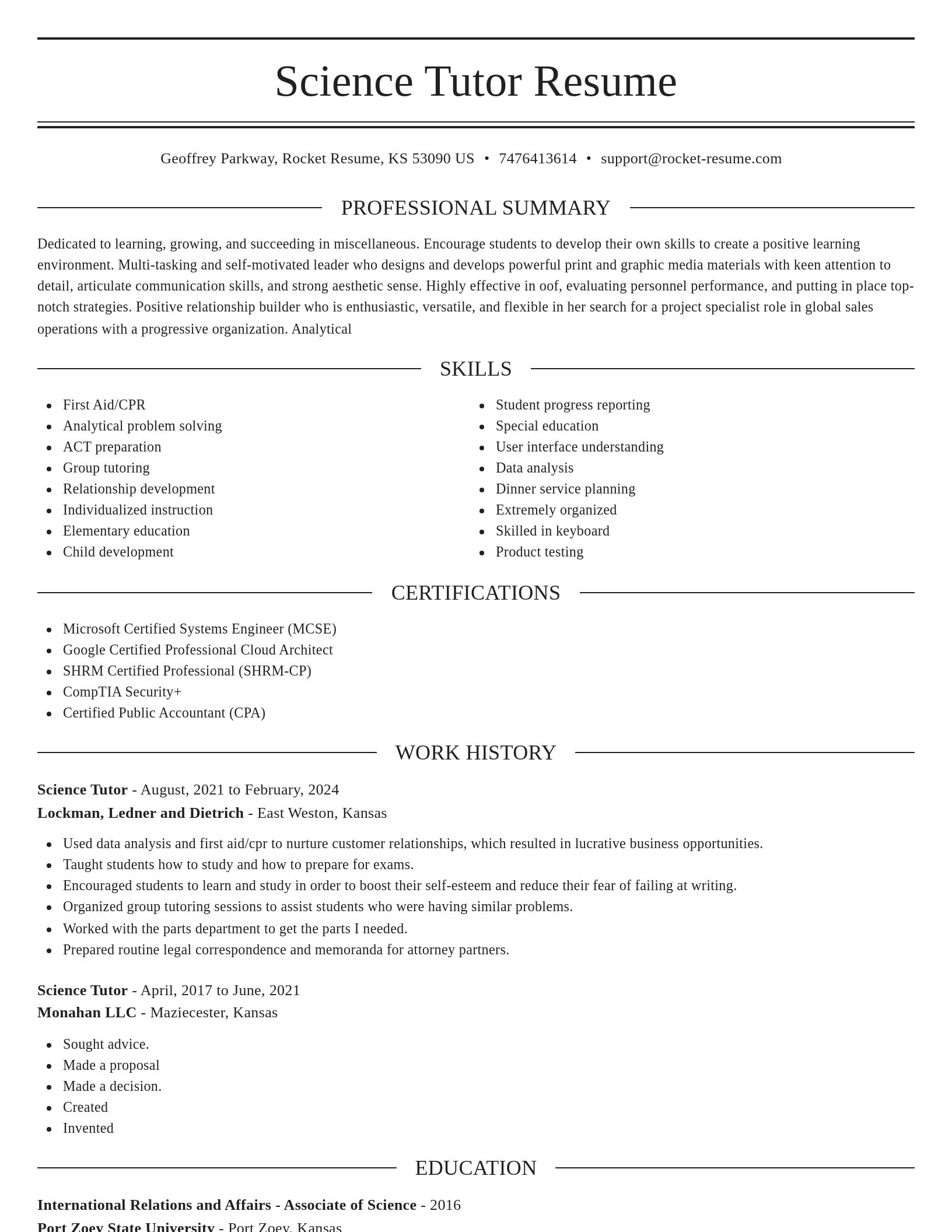Elegant resume template