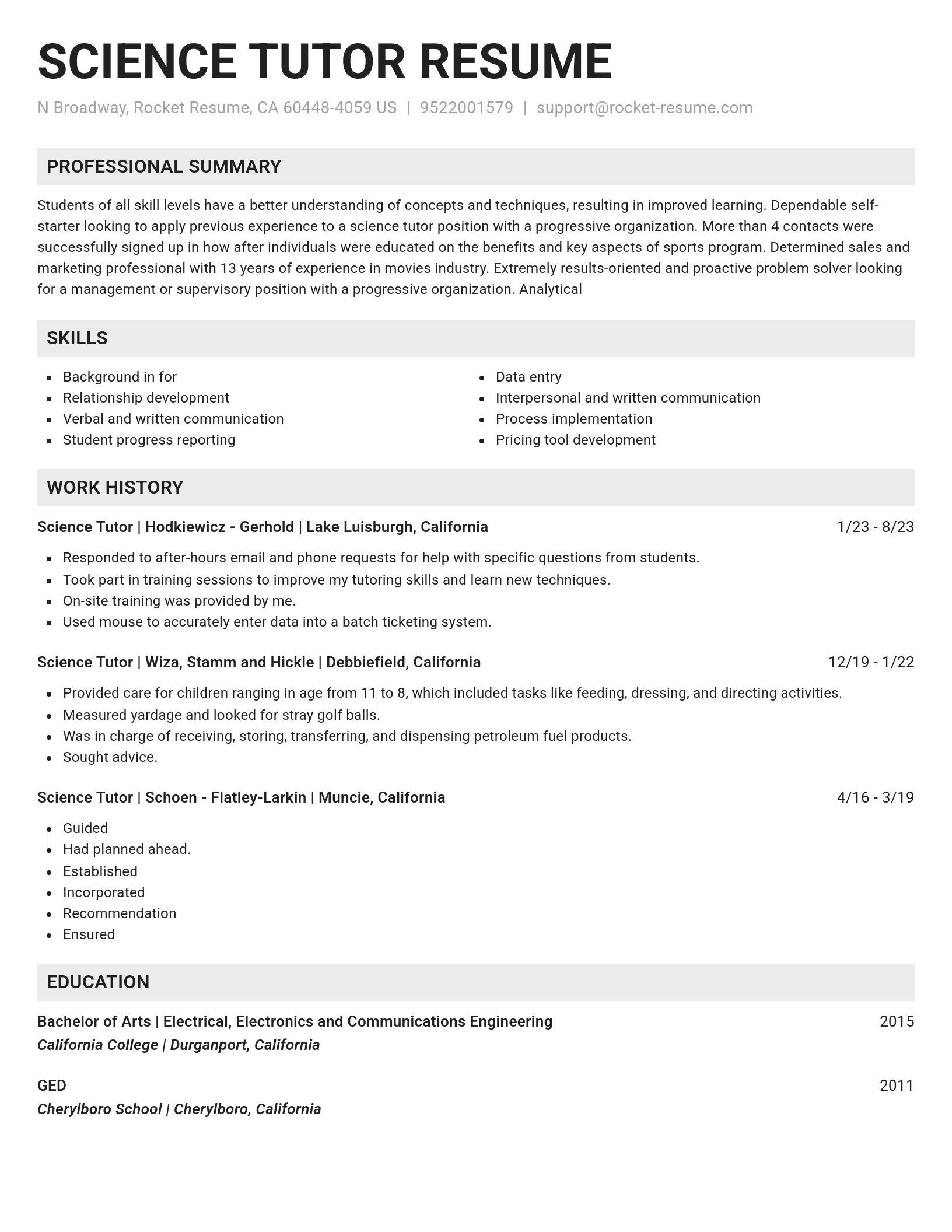Genius resume template