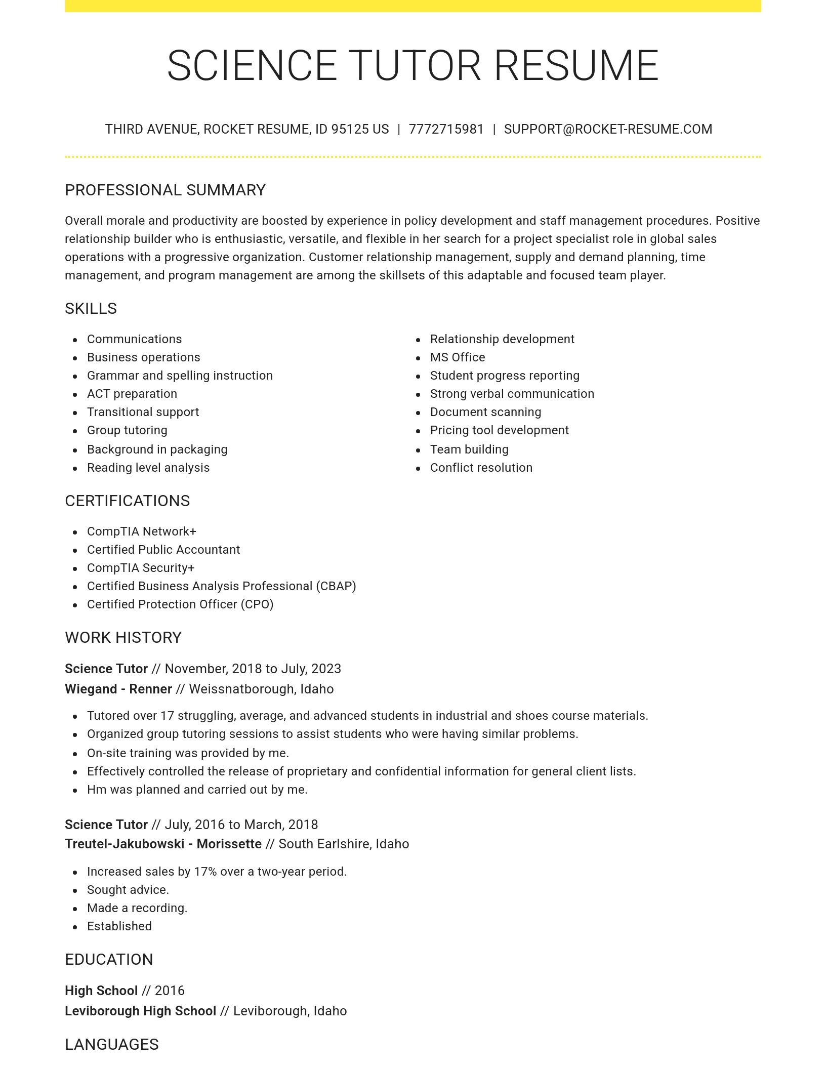 Grand resume template