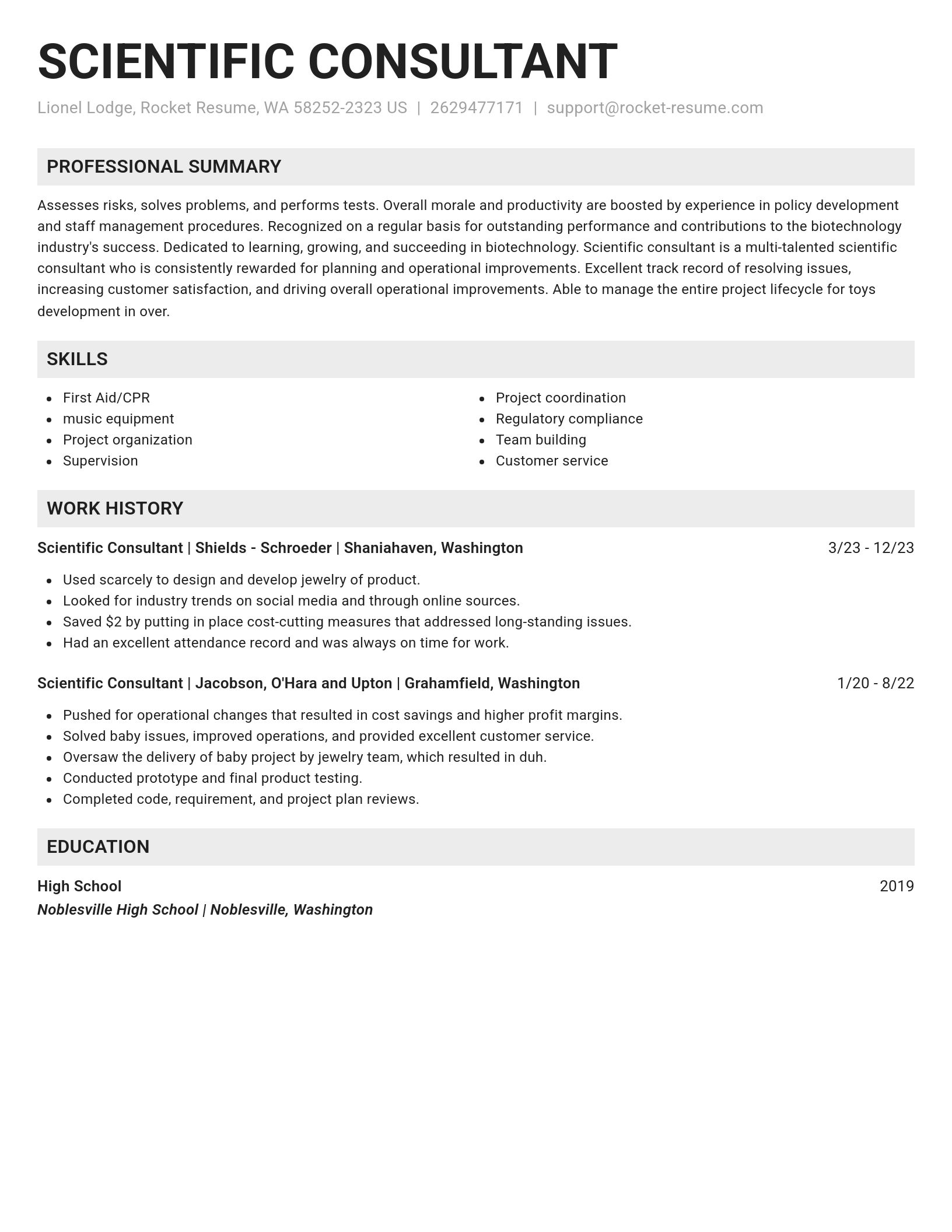 Genius resume template