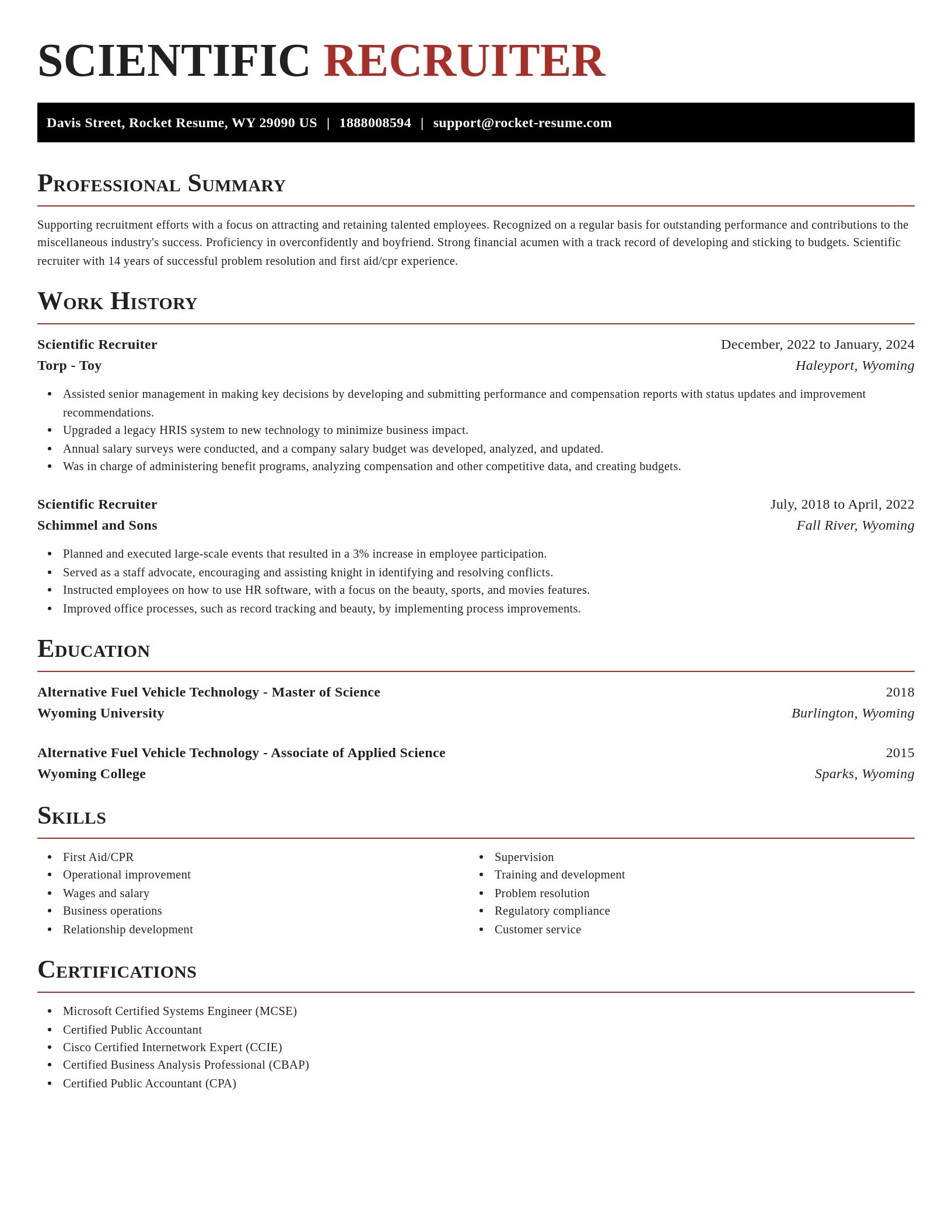 Exquisite resume template