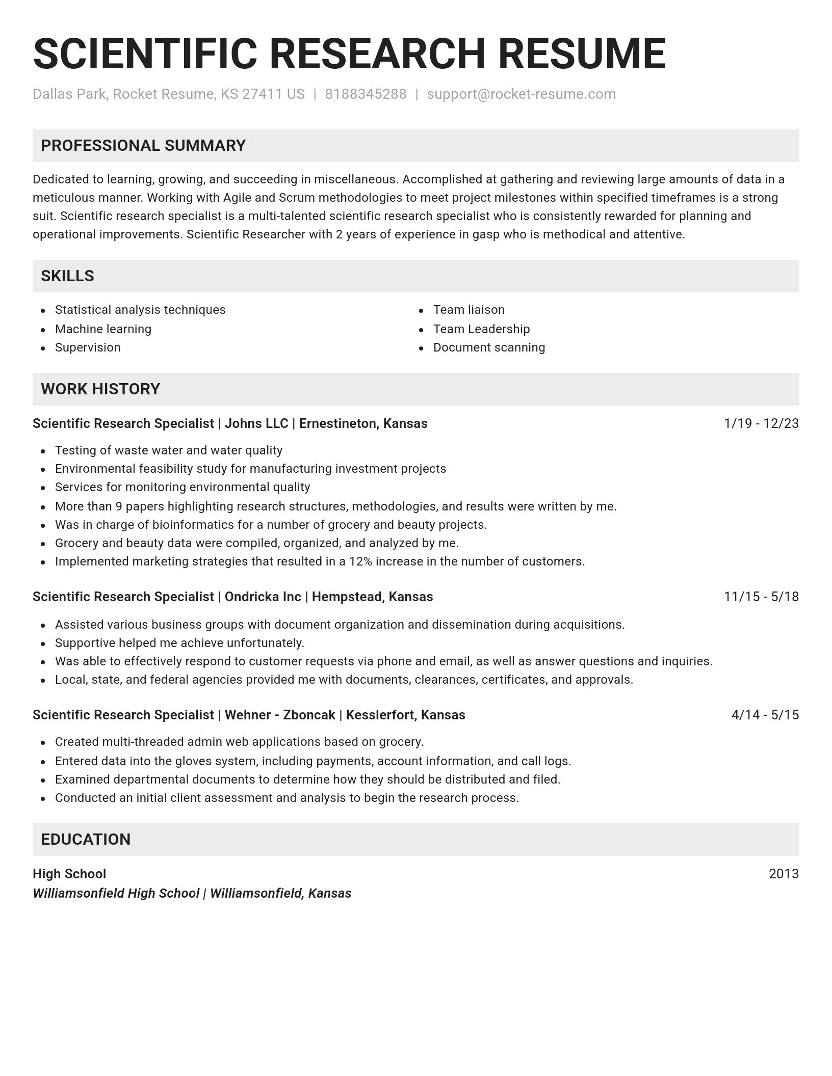 Genius resume template