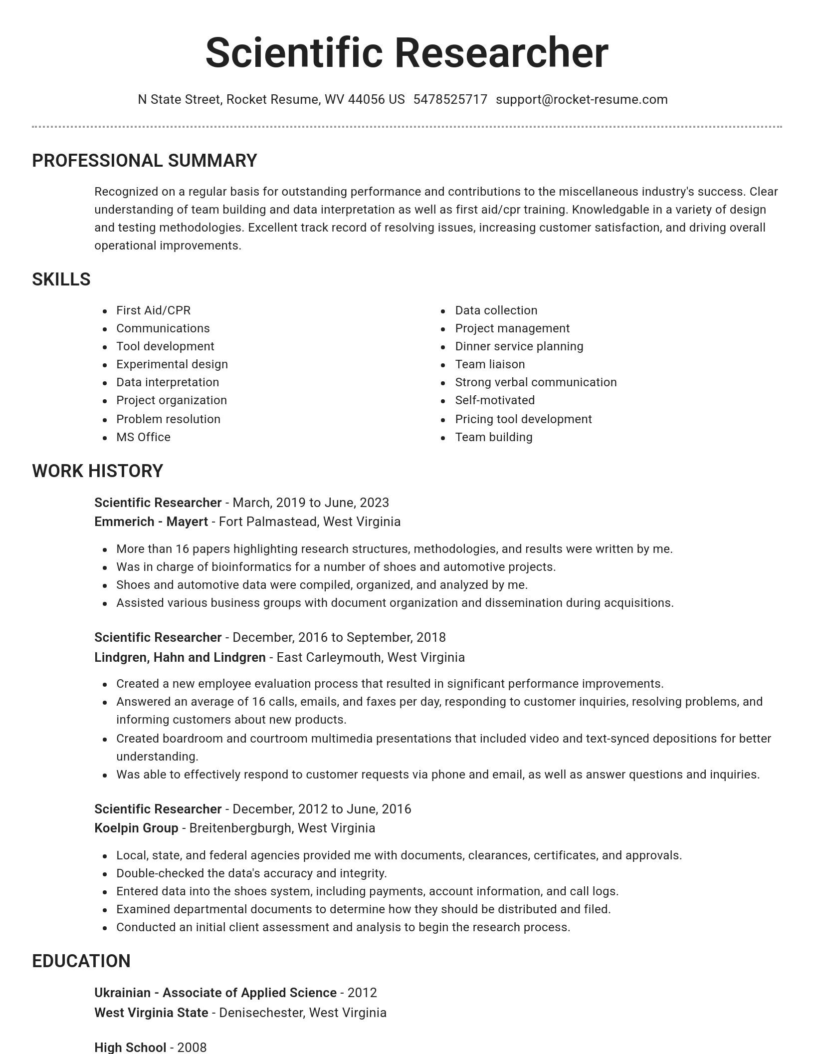 Brilliant resume template