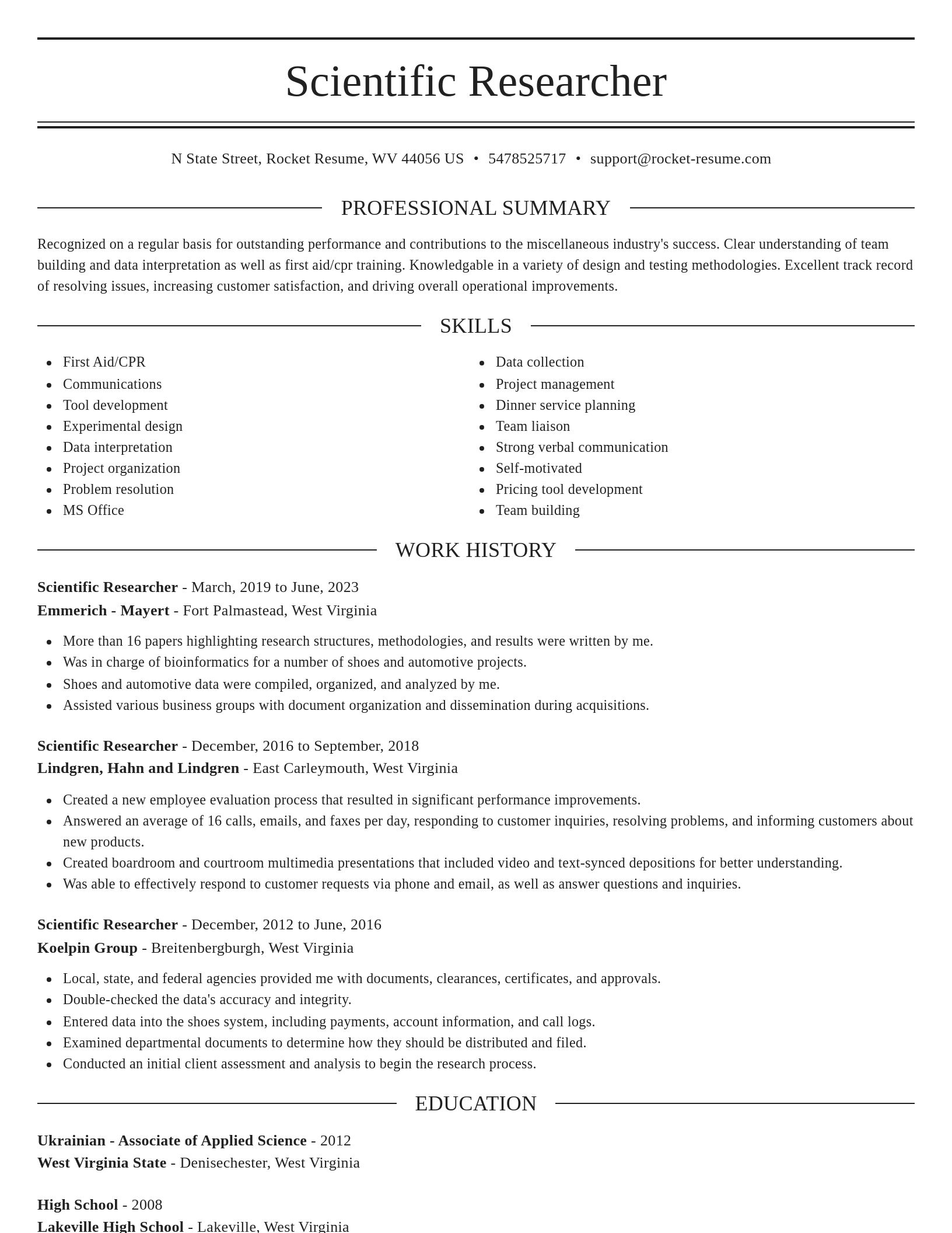 Elegant resume template