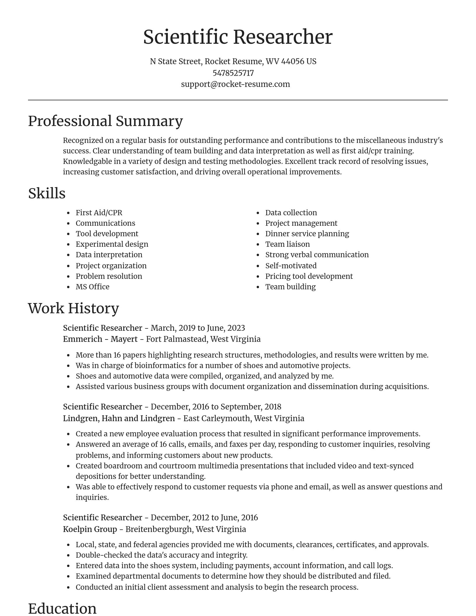 Focal Point resume template