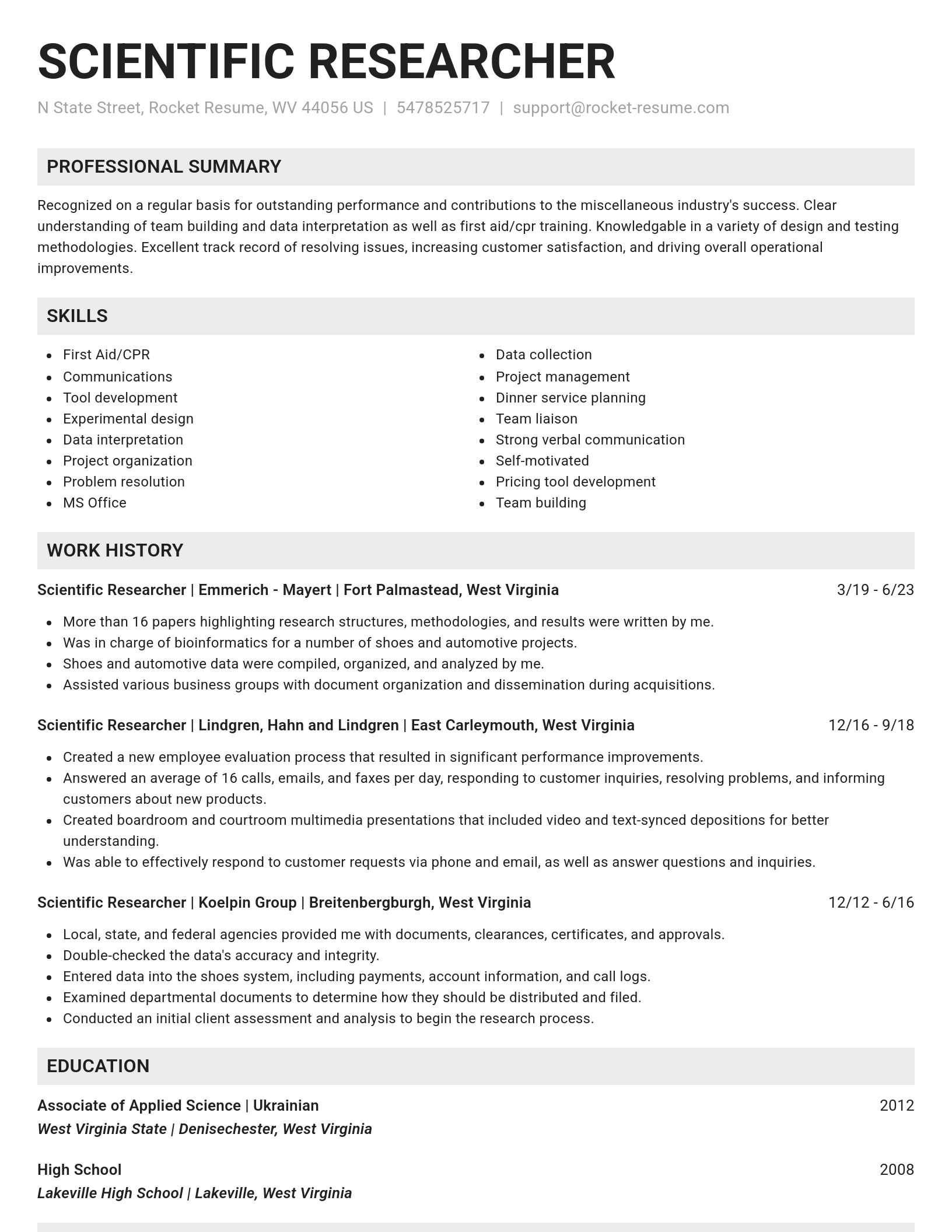 Genius resume template