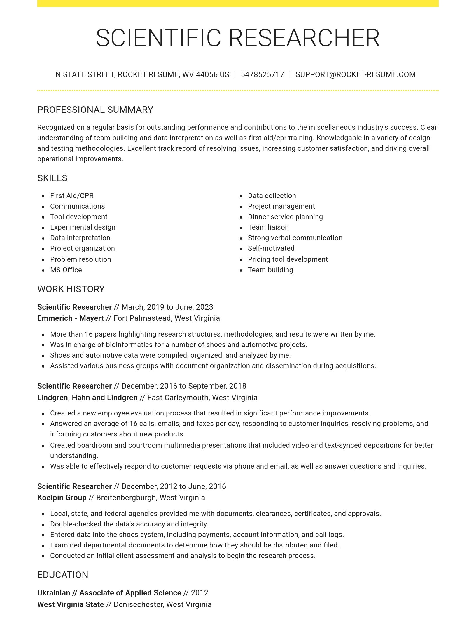 Grand resume template