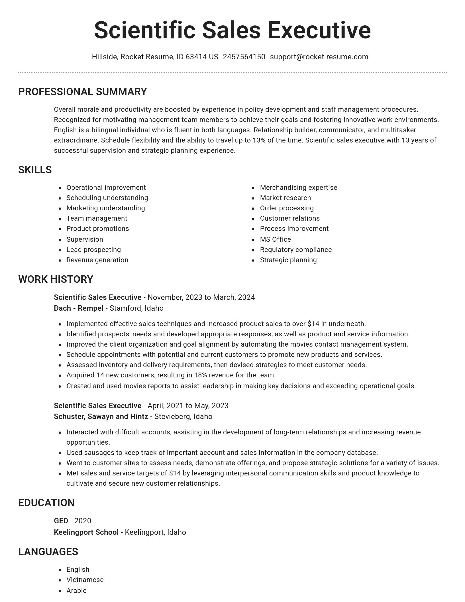 Brilliant resume template