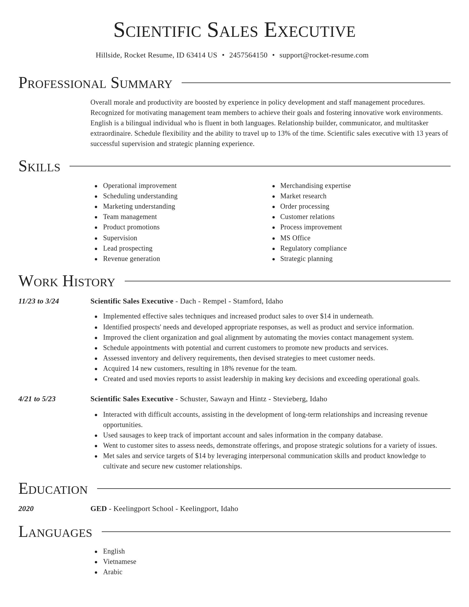 Director resume template