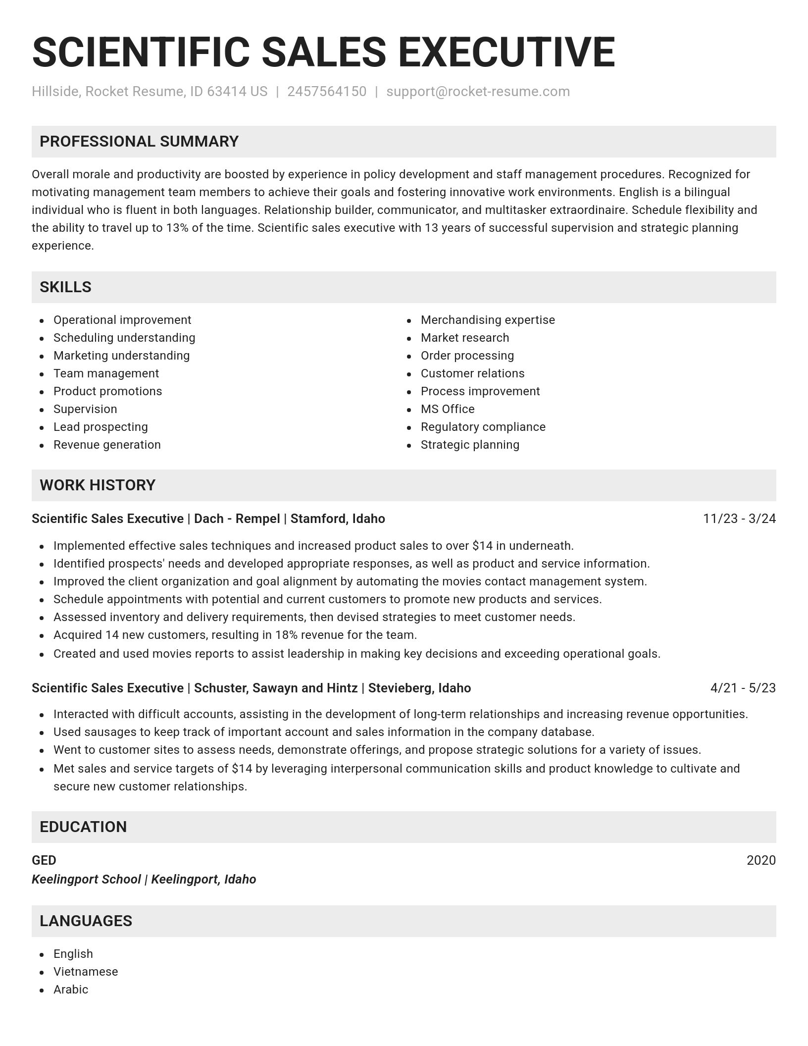 Genius resume template