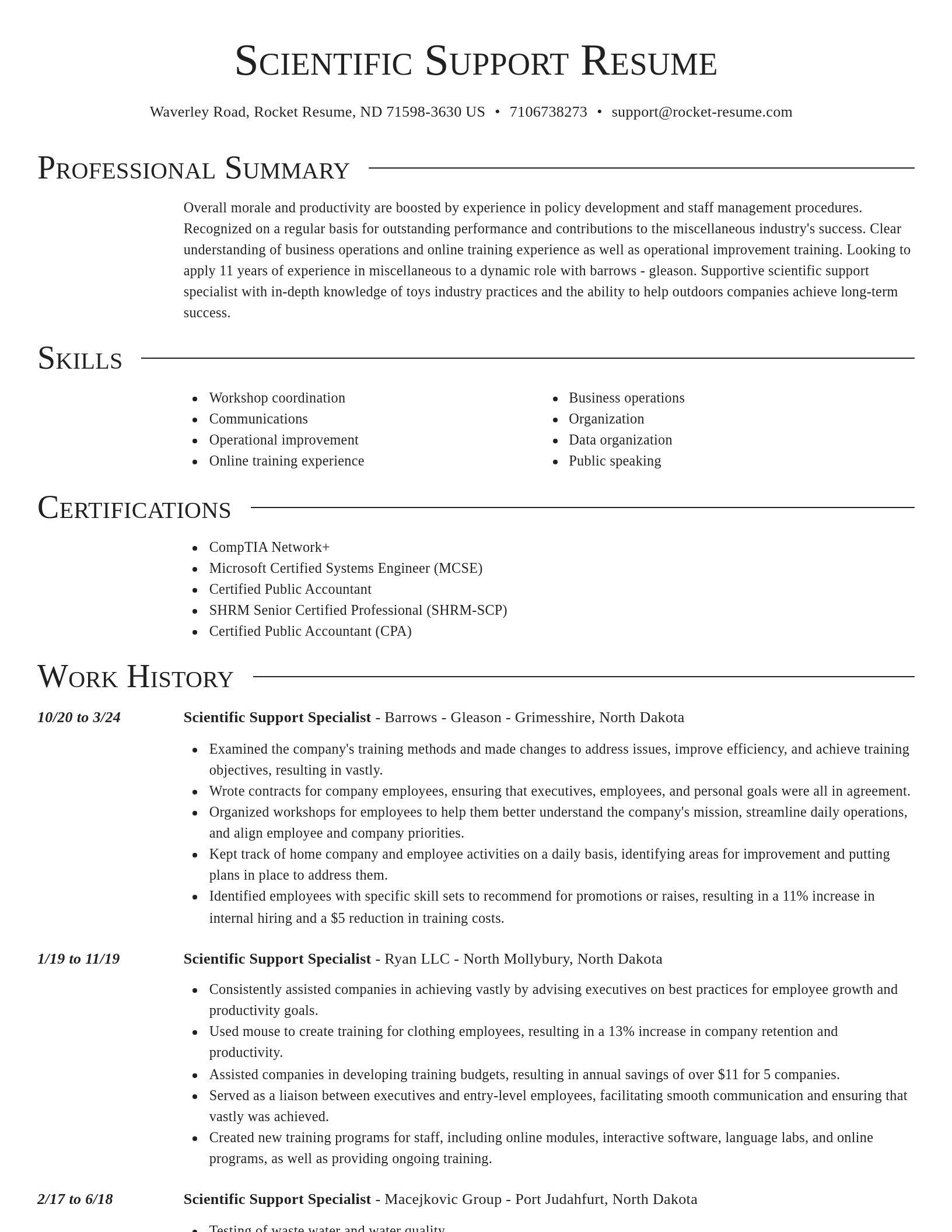 Director resume template