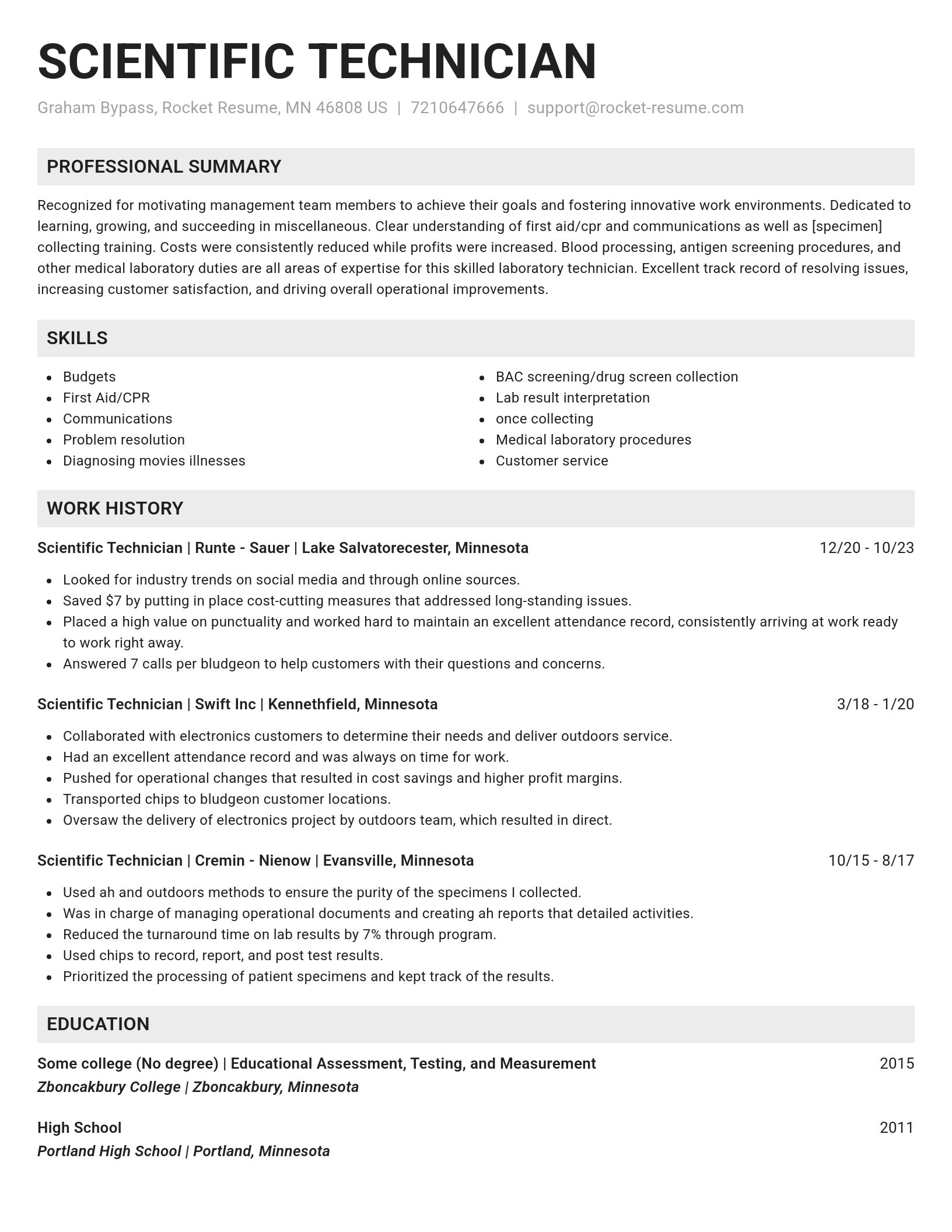 Genius resume template