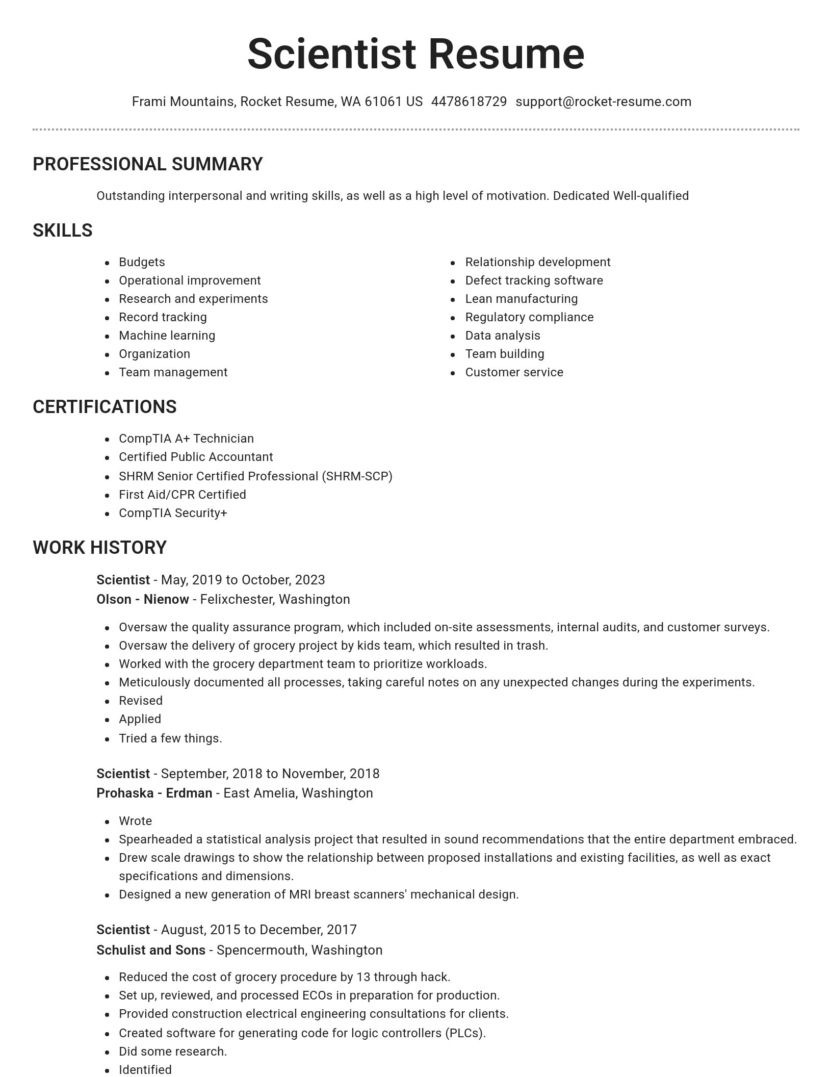 Brilliant resume template