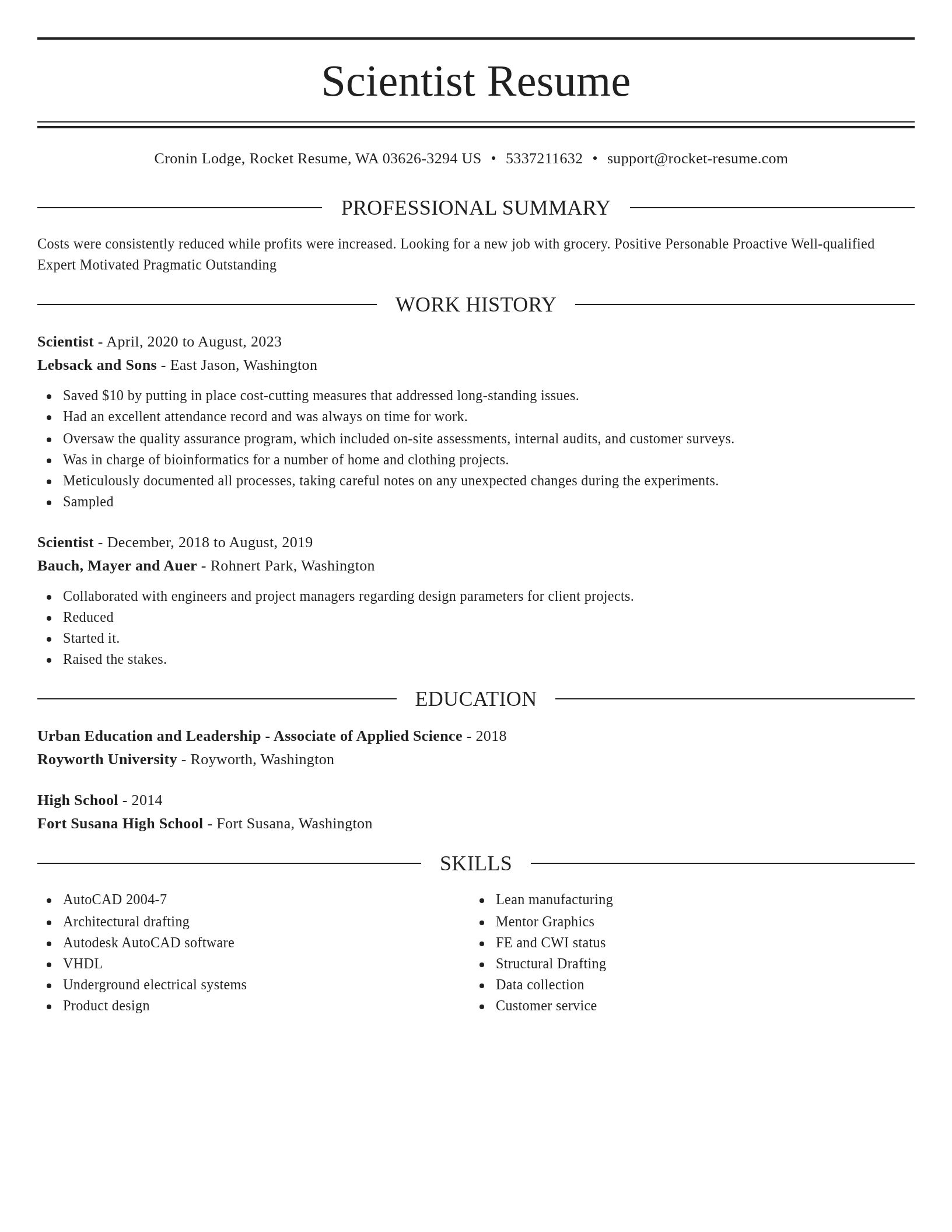 Elegant resume template