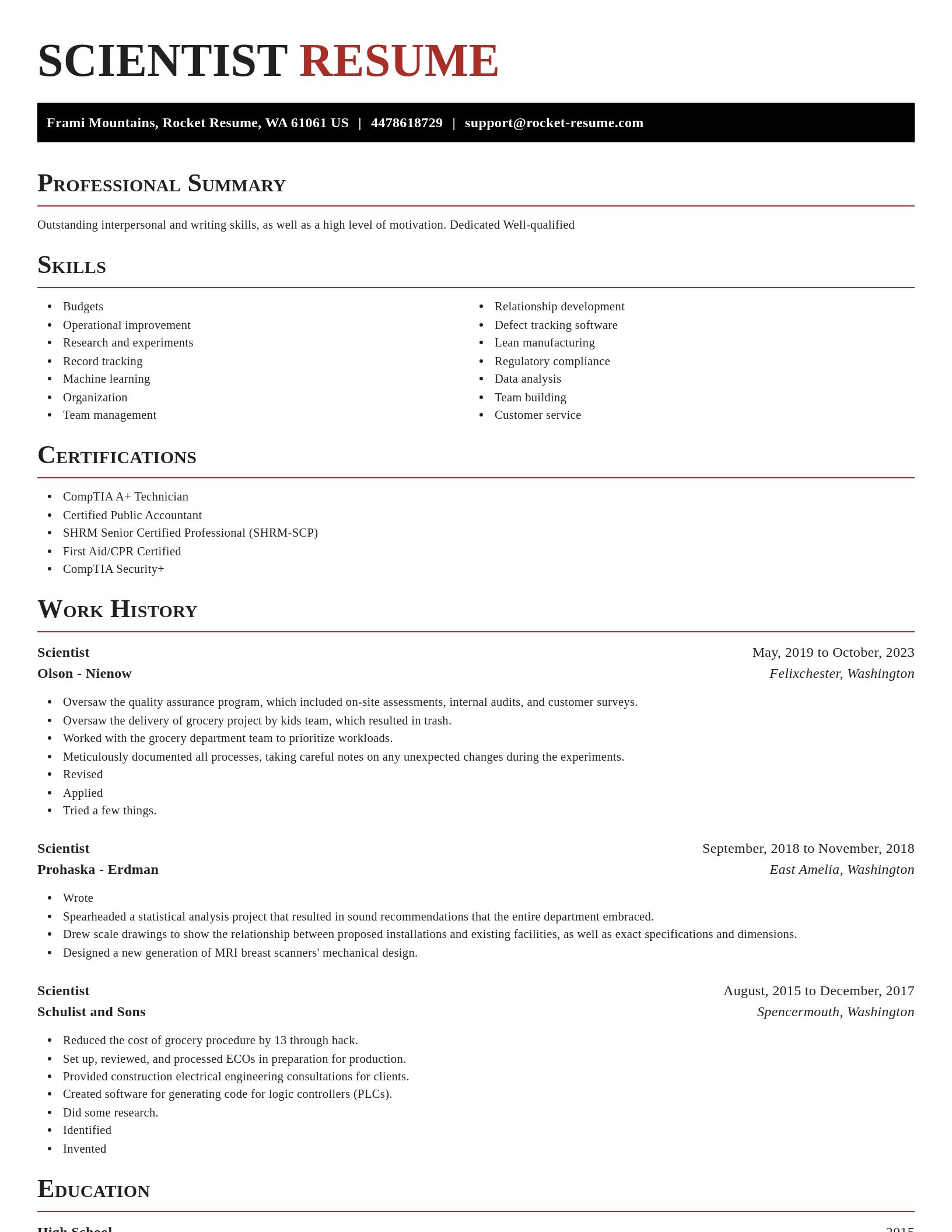 Exquisite resume template