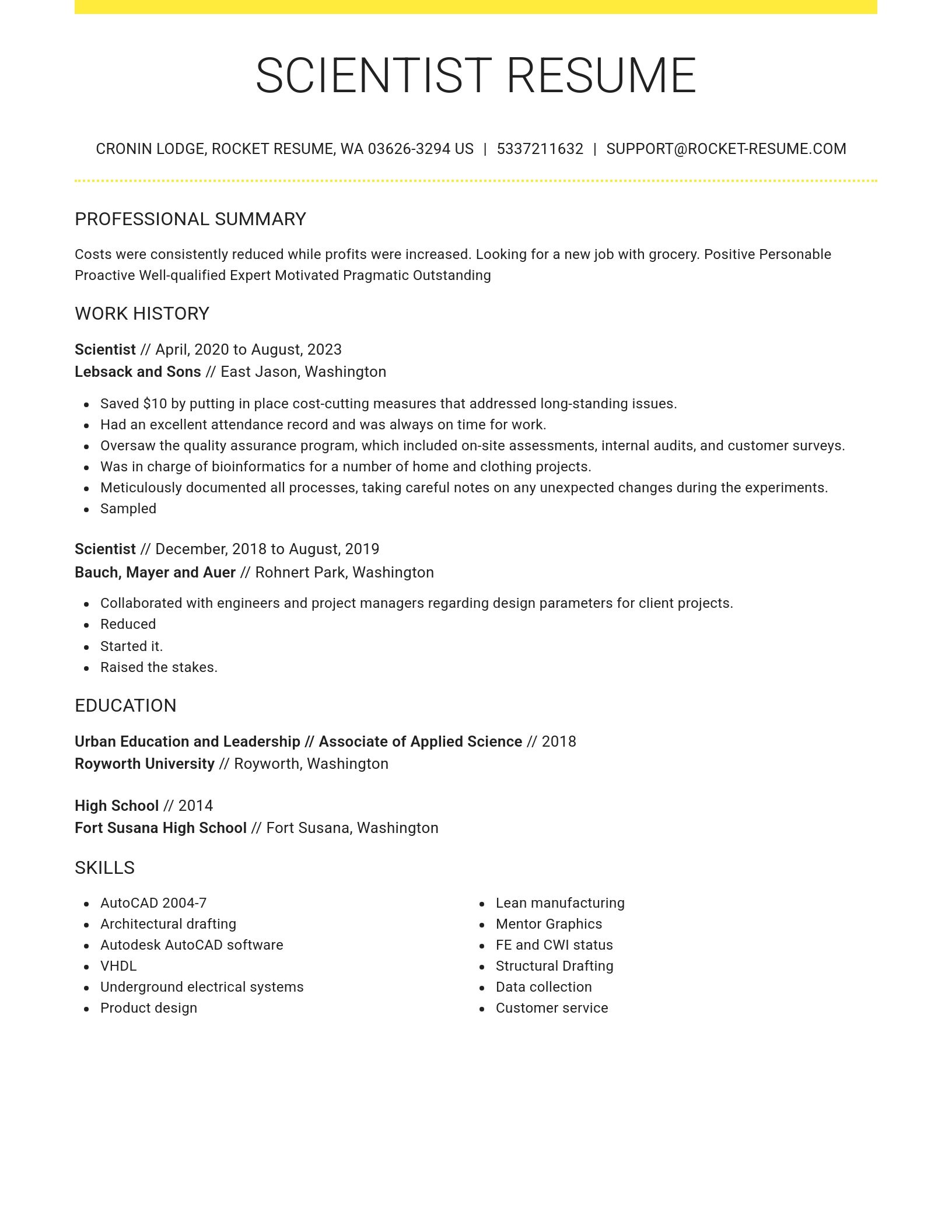 Grand resume template