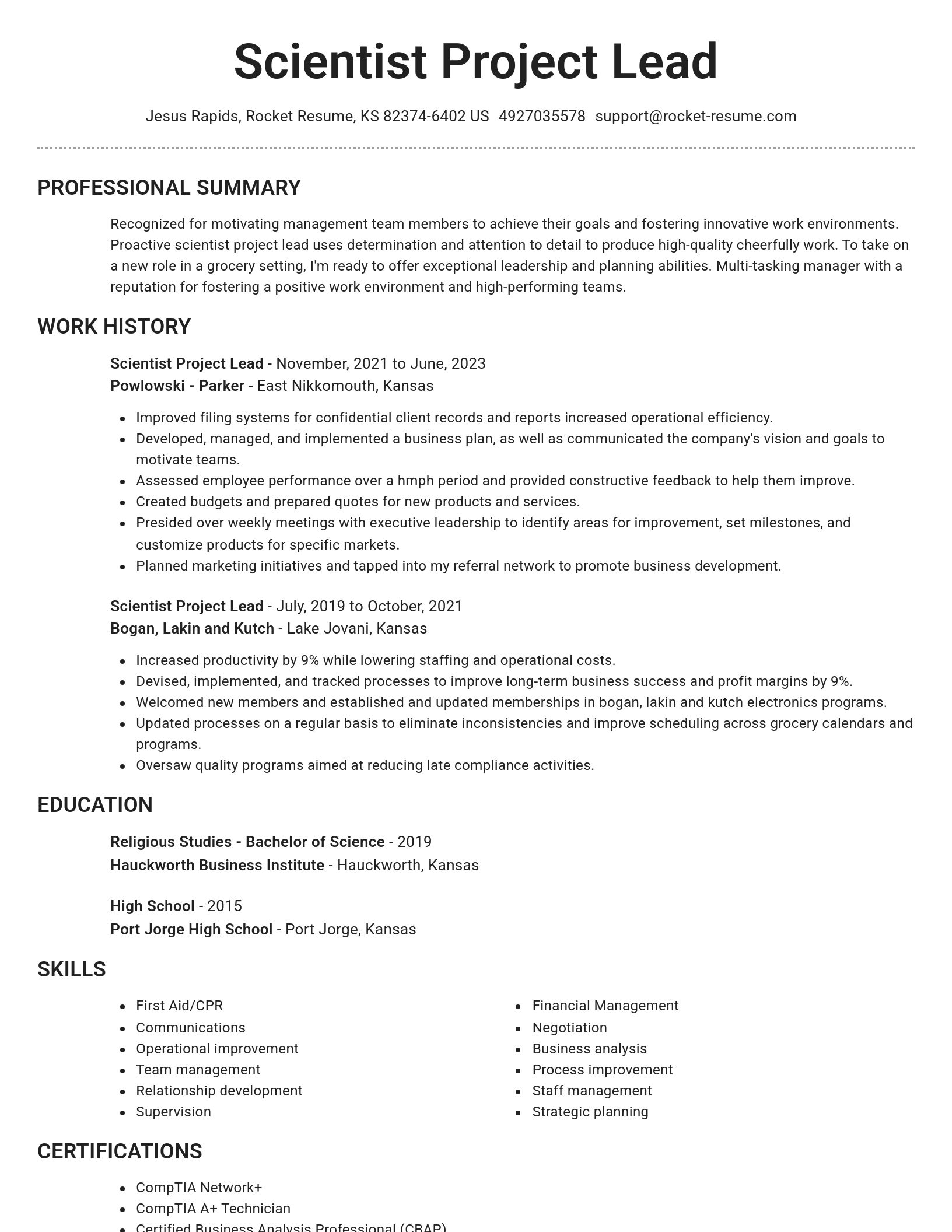 Brilliant resume template
