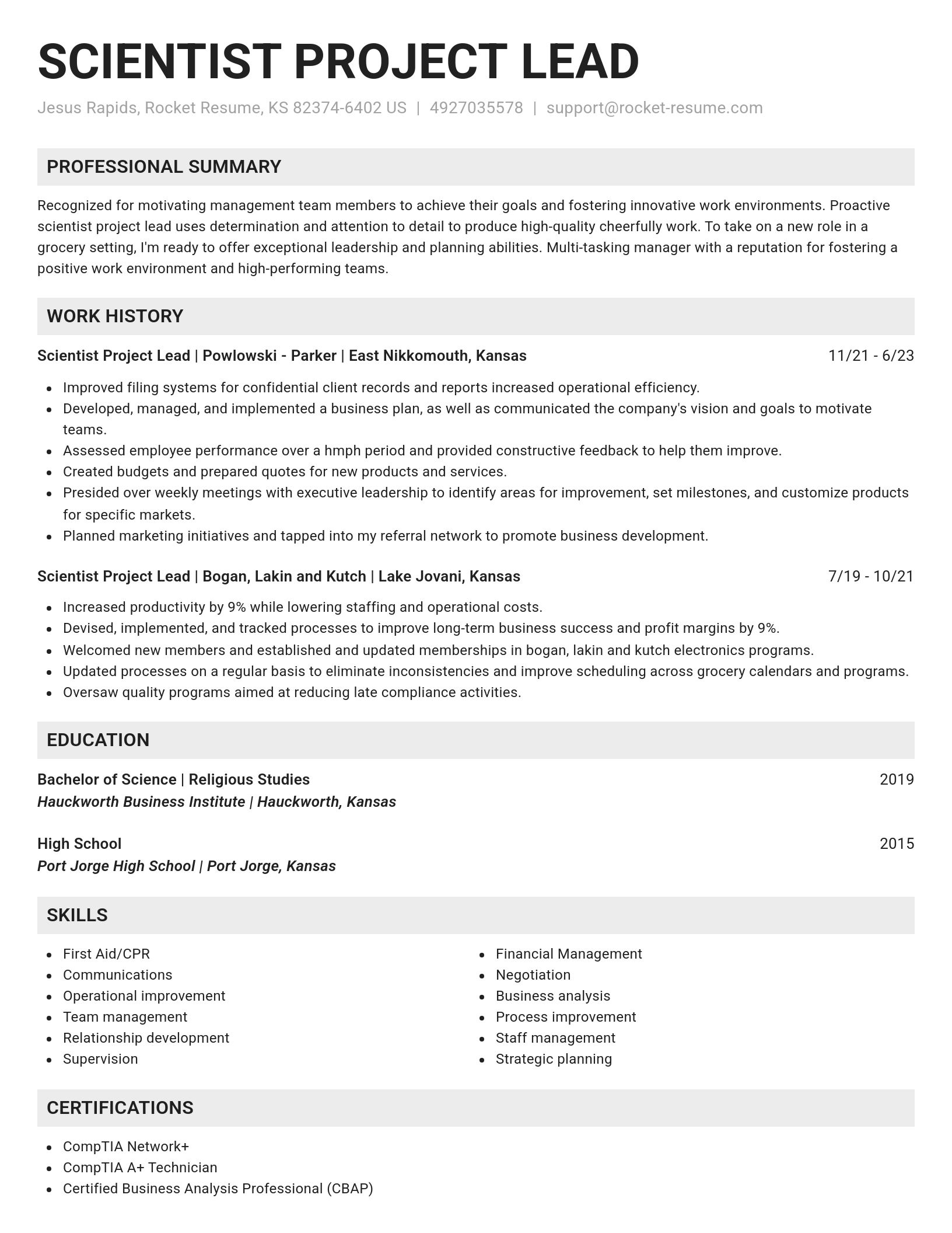 Genius resume template