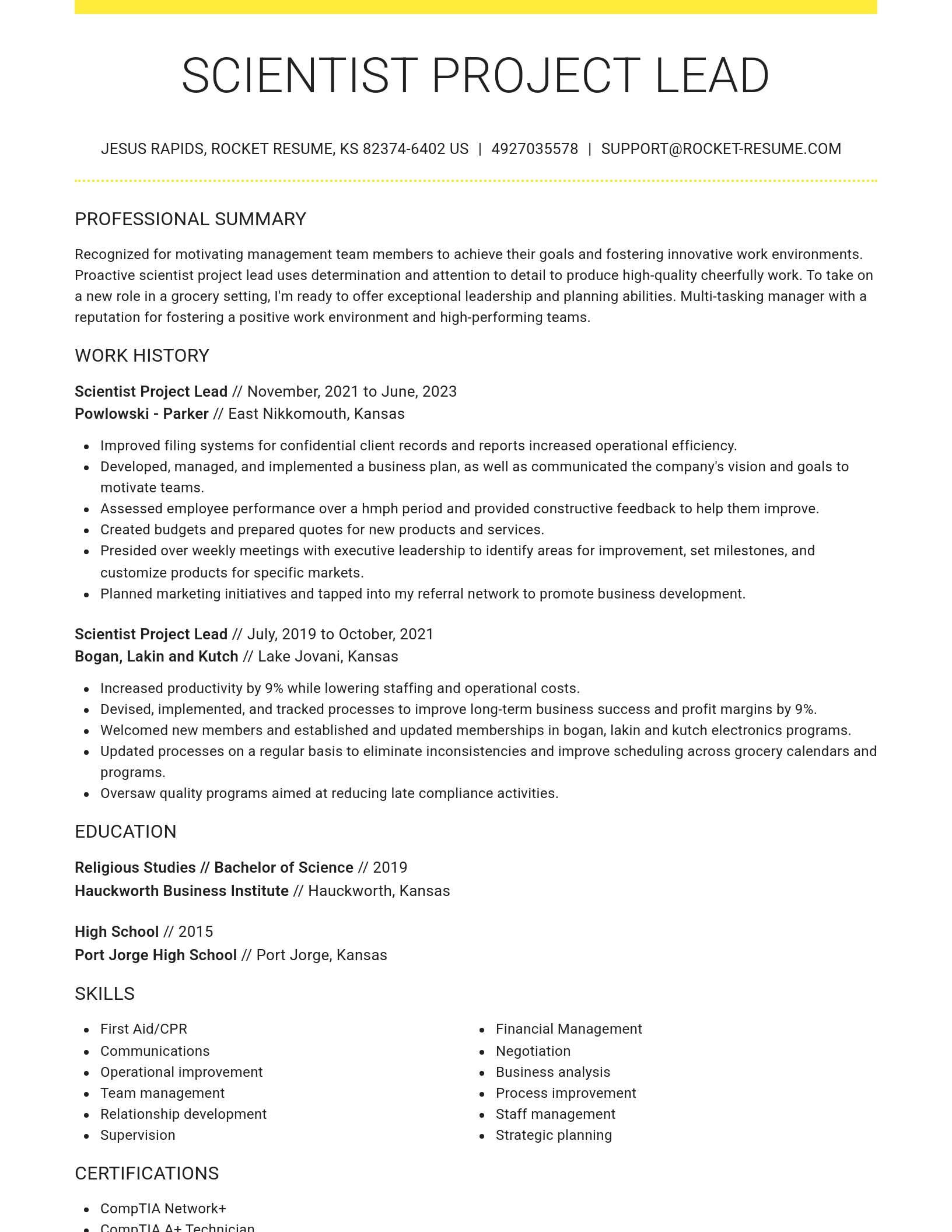 Grand resume template