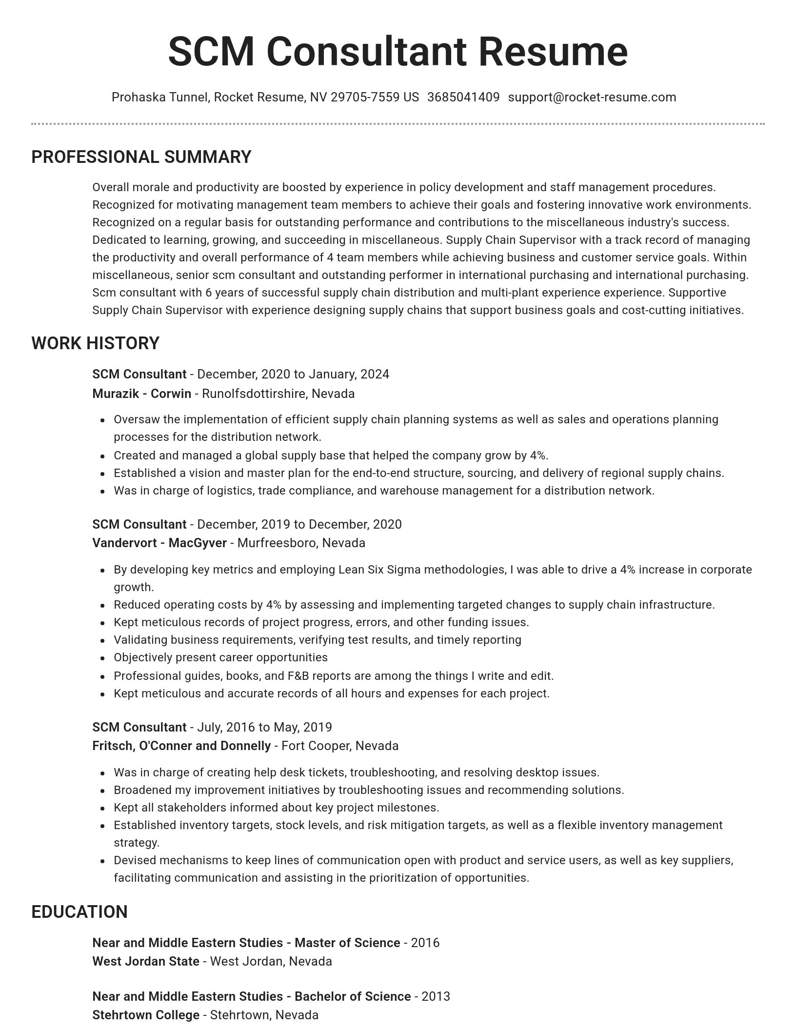 Brilliant resume template