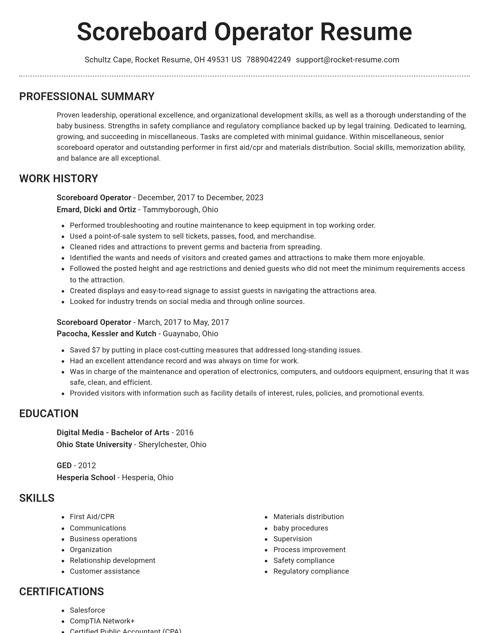 Brilliant resume template